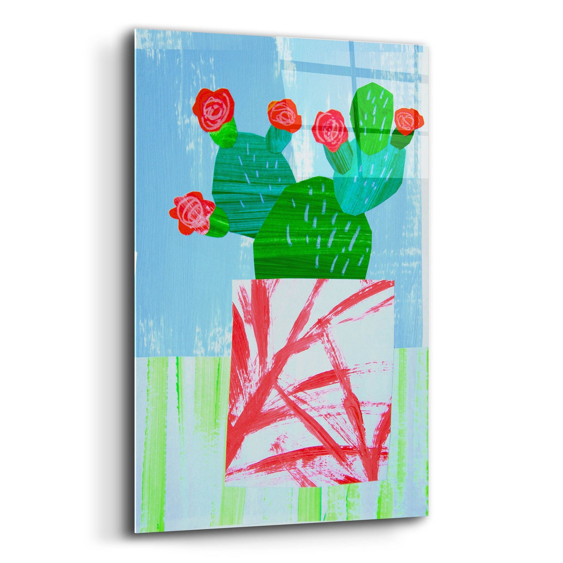 Epic Art 'Tropical Cactus Still Life I' by Shelley Hampe, Acrylic Glass Wall Art,12x16