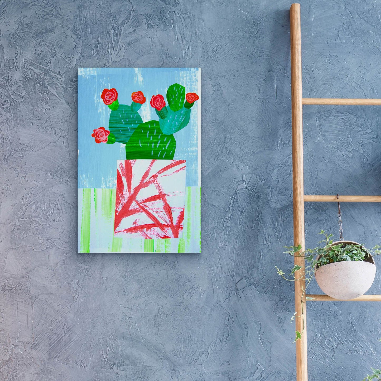 Epic Art 'Tropical Cactus Still Life I' by Shelley Hampe, Acrylic Glass Wall Art,16x24