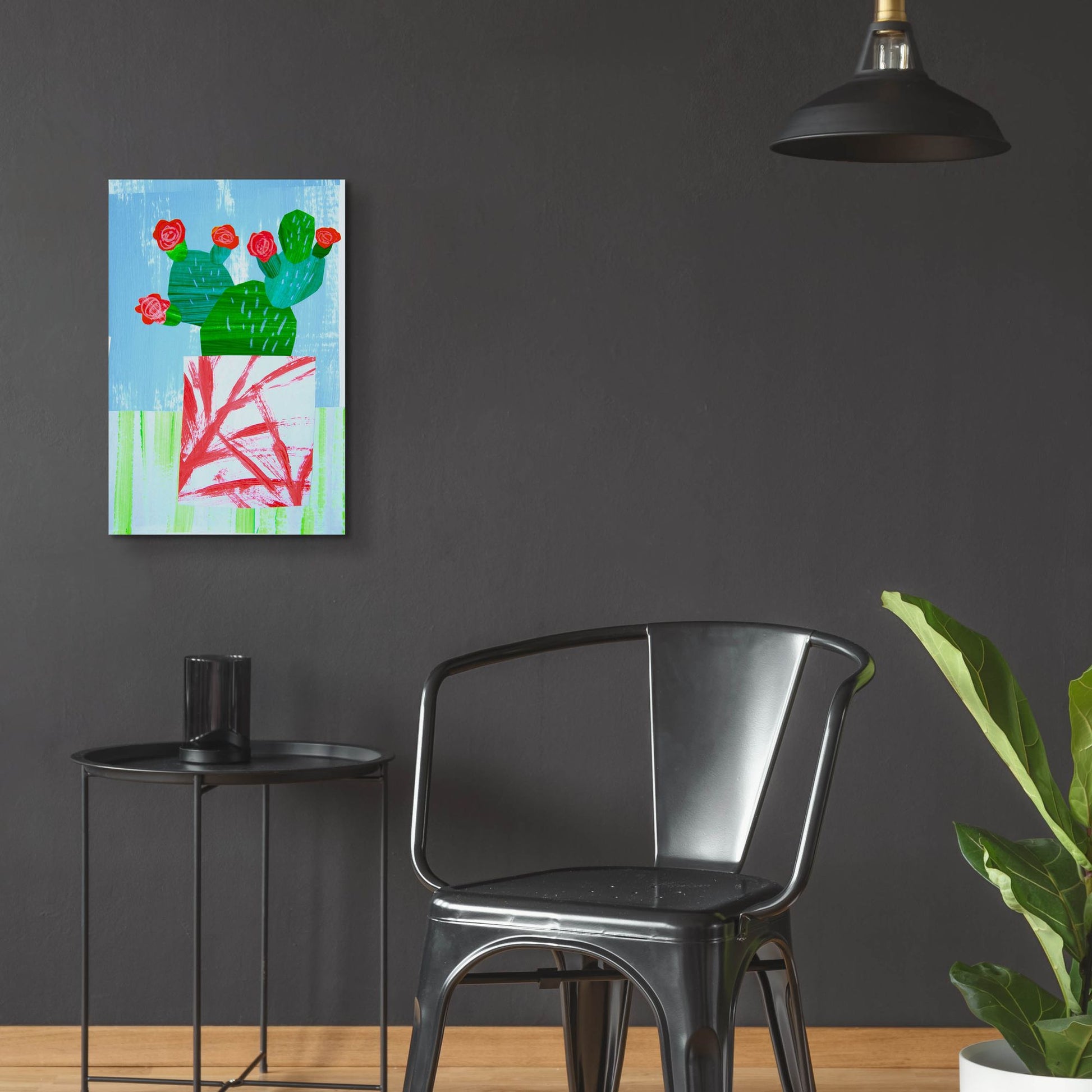 Epic Art 'Tropical Cactus Still Life I' by Shelley Hampe, Acrylic Glass Wall Art,16x24