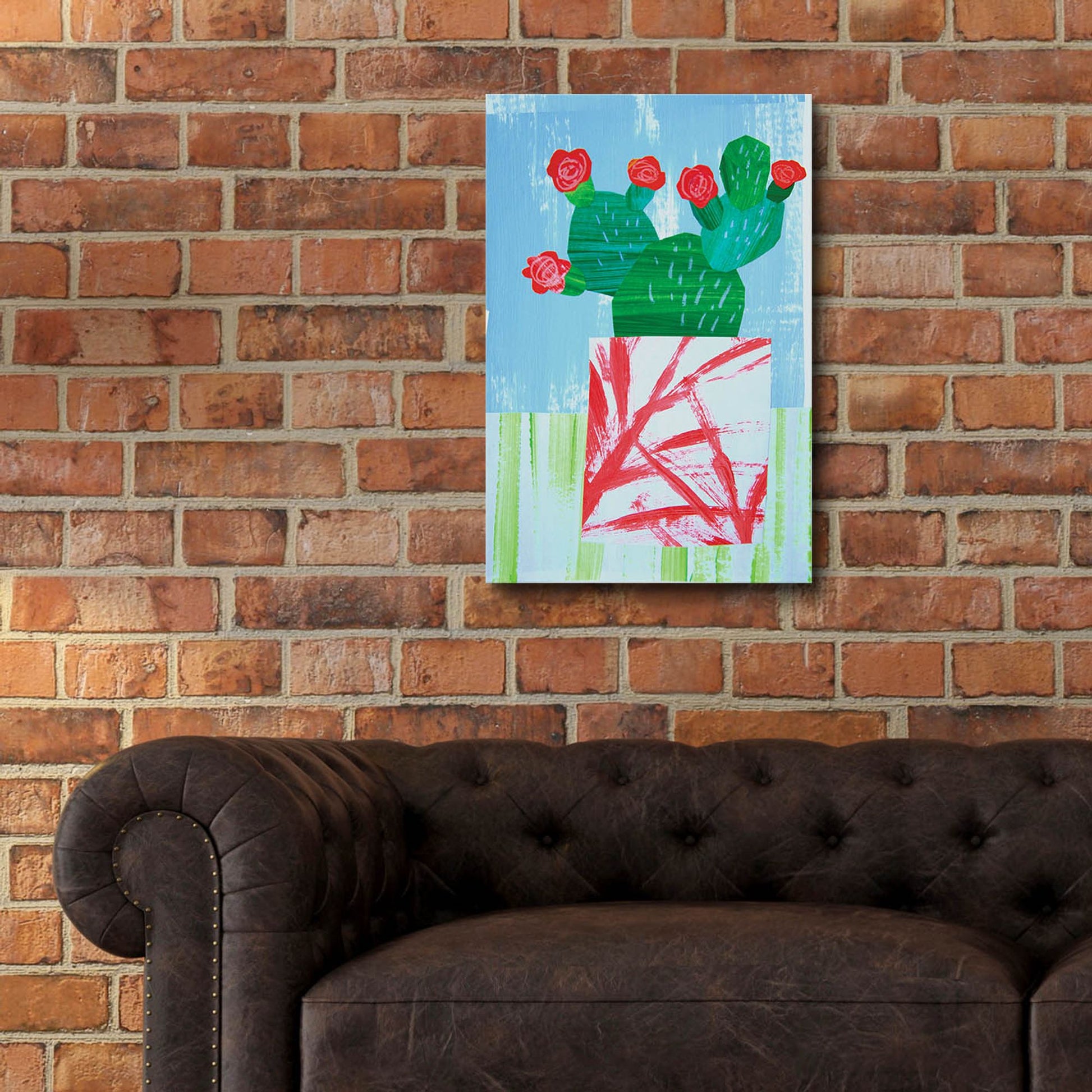 Epic Art 'Tropical Cactus Still Life I' by Shelley Hampe, Acrylic Glass Wall Art,16x24