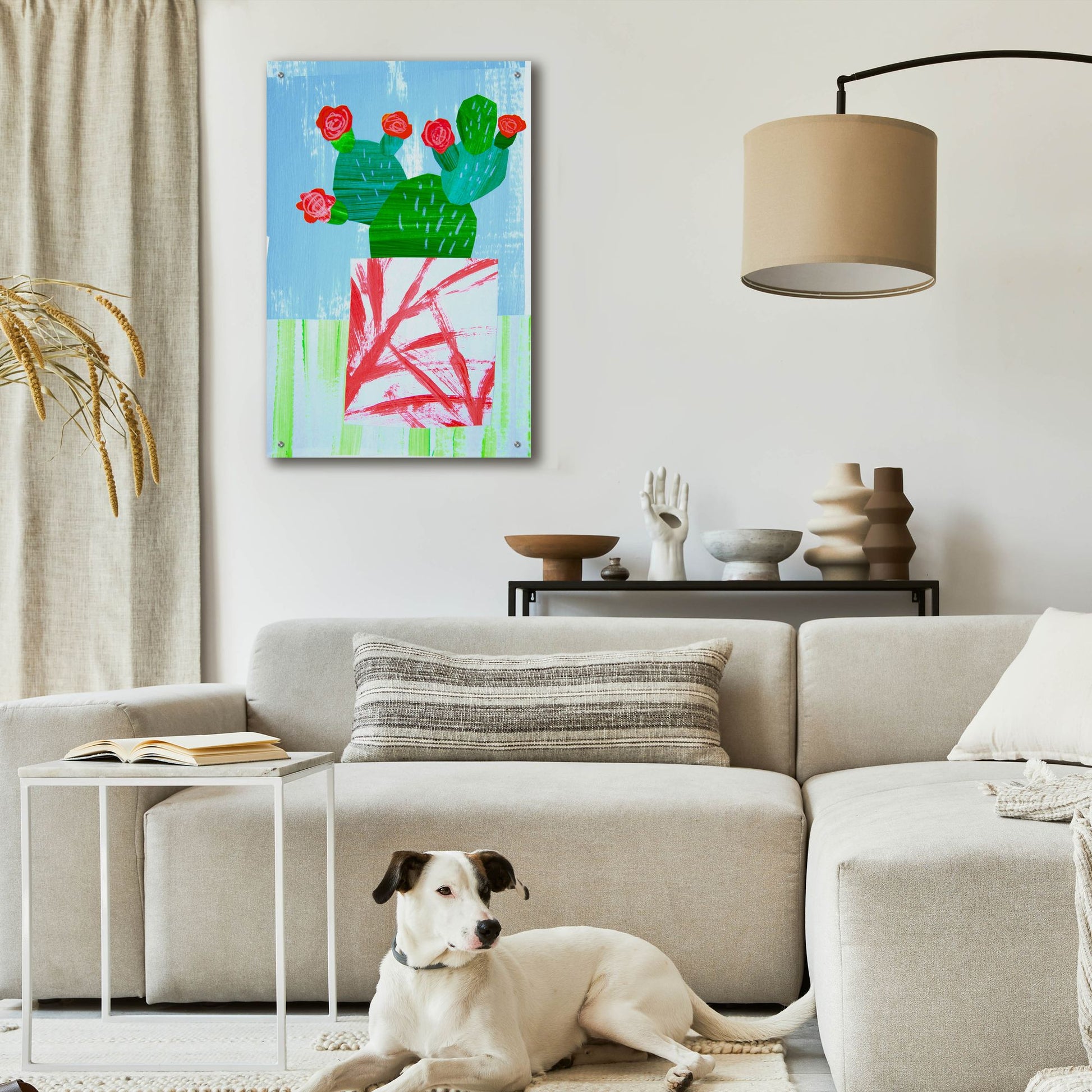 Epic Art 'Tropical Cactus Still Life I' by Shelley Hampe, Acrylic Glass Wall Art,24x36