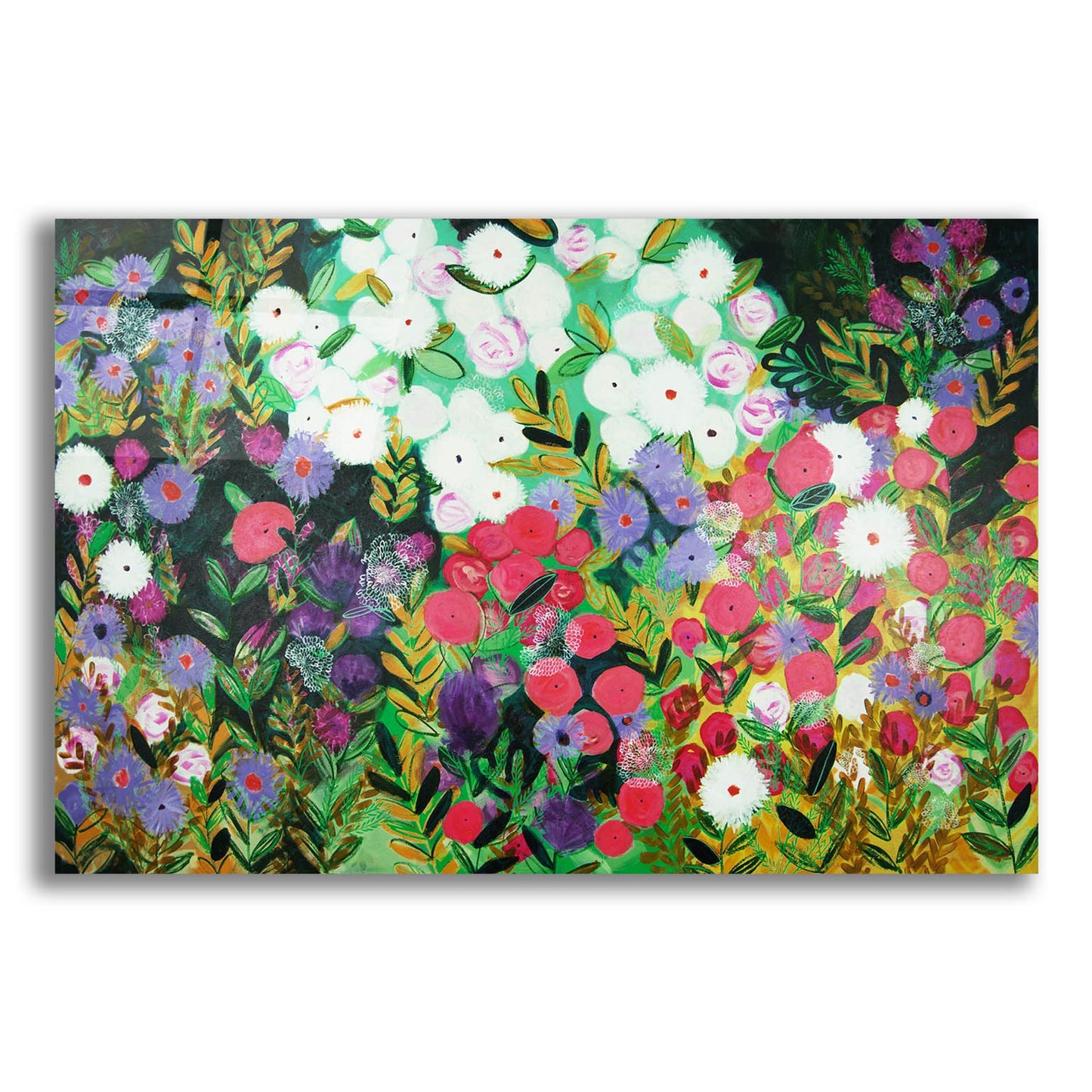 Epic Art 'Midnight Garden Hue' by Shelley Hampe, Acrylic Glass Wall Art,16x12