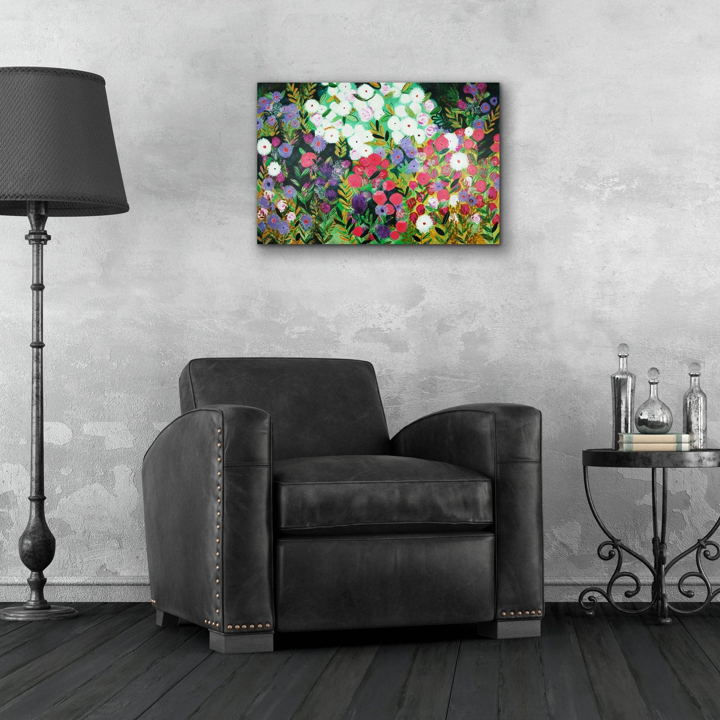 Epic Art 'Midnight Garden Hue' by Shelley Hampe, Acrylic Glass Wall Art,24x16