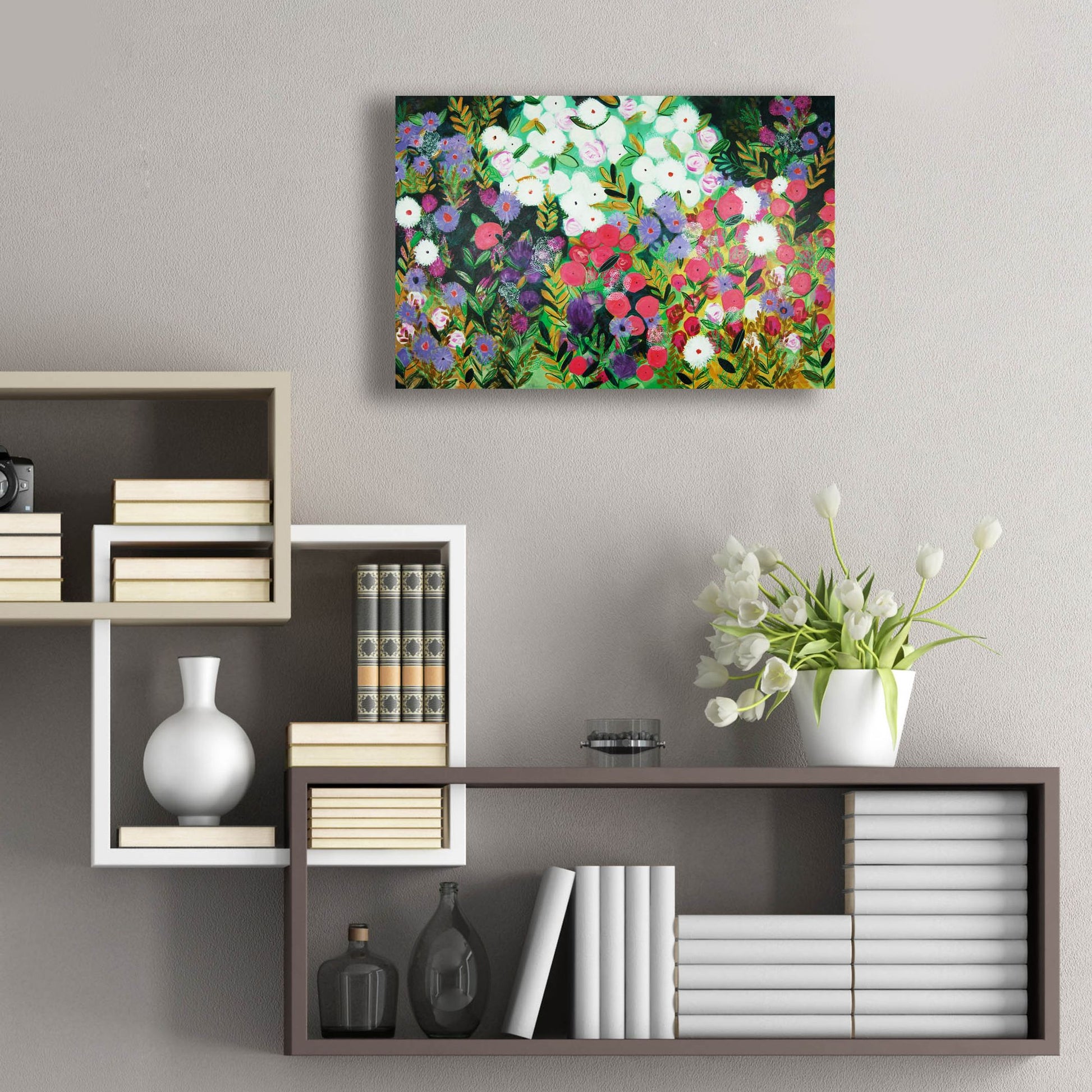 Epic Art 'Midnight Garden Hue' by Shelley Hampe, Acrylic Glass Wall Art,24x16