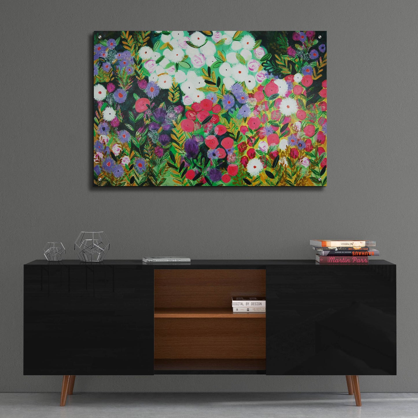 Epic Art 'Midnight Garden Hue' by Shelley Hampe, Acrylic Glass Wall Art,36x24