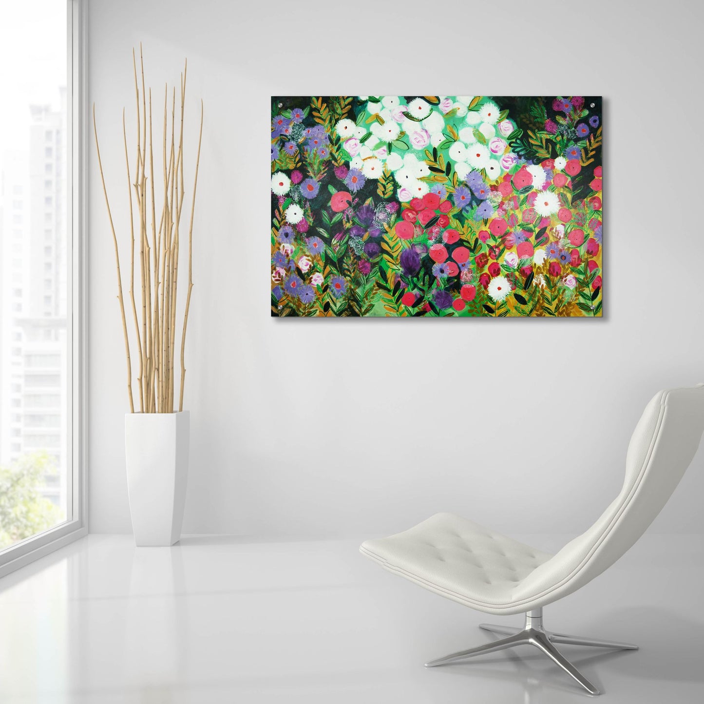 Epic Art 'Midnight Garden Hue' by Shelley Hampe, Acrylic Glass Wall Art,36x24