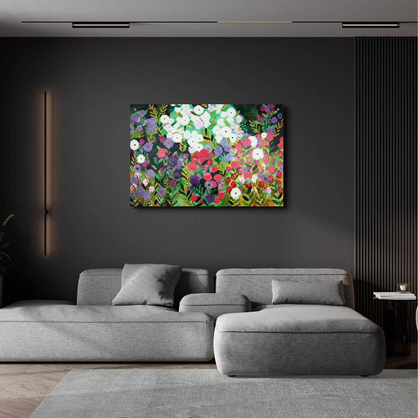 Epic Art 'Midnight Garden Hue' by Shelley Hampe, Acrylic Glass Wall Art,36x24