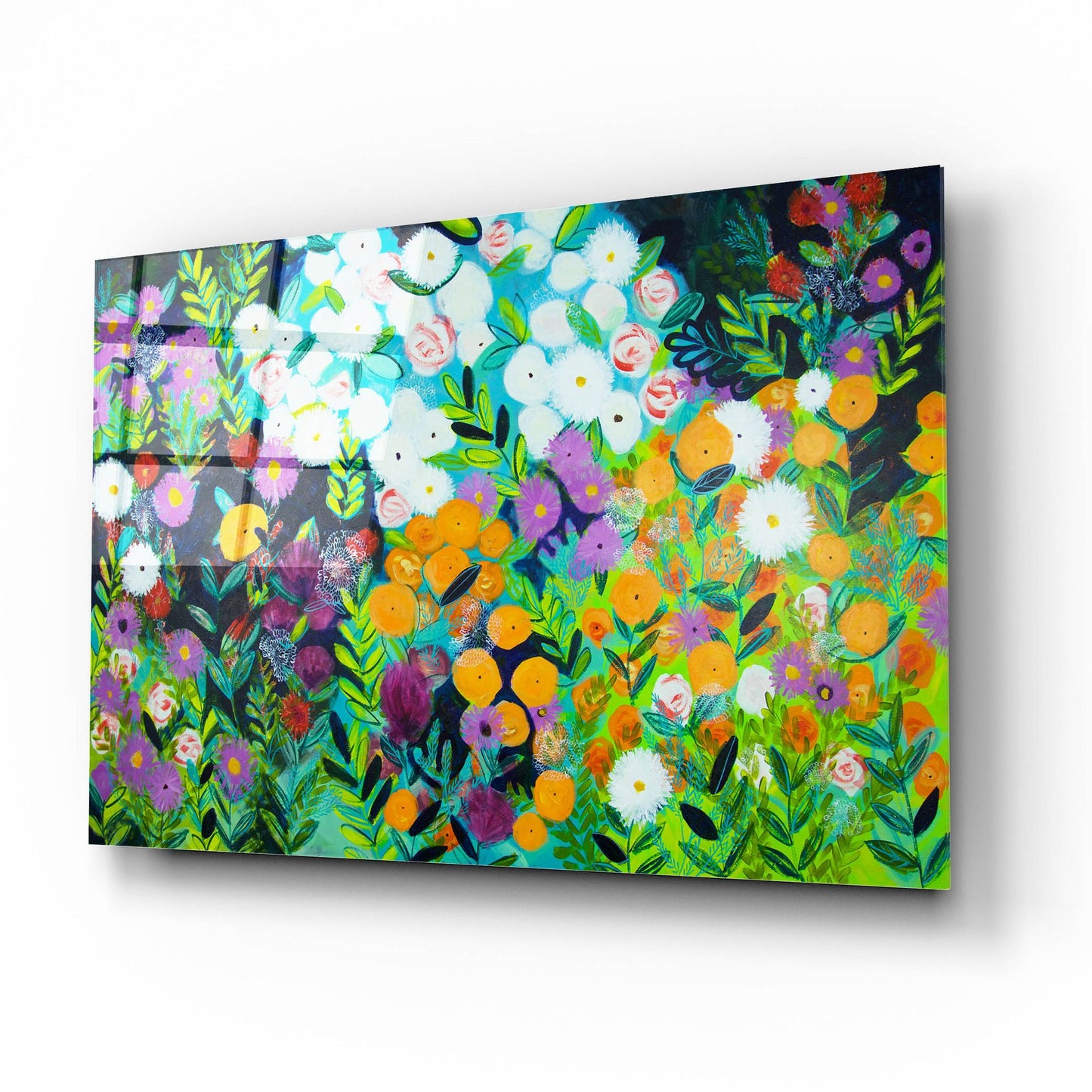 Epic Art 'Midnight Garden' by Shelley Hampe, Acrylic Glass Wall Art,16x12