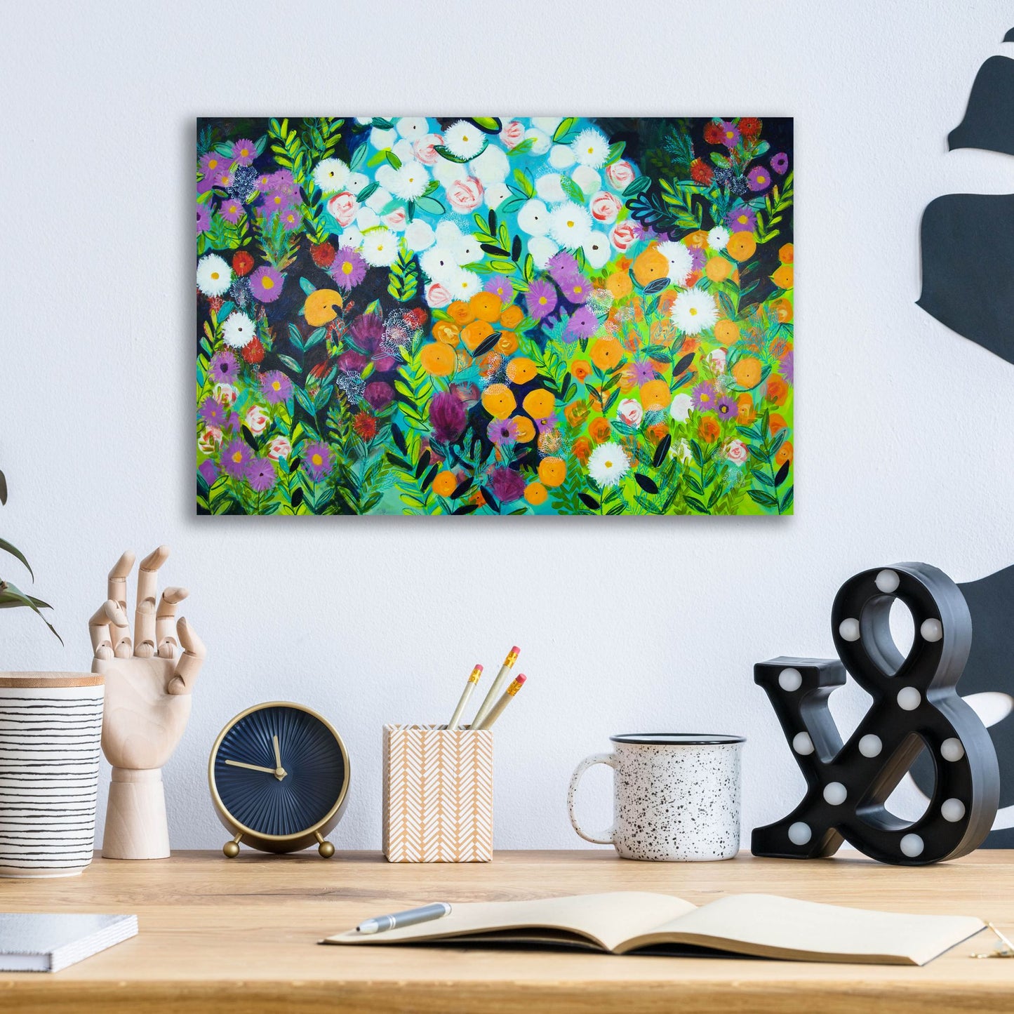 Epic Art 'Midnight Garden' by Shelley Hampe, Acrylic Glass Wall Art,16x12