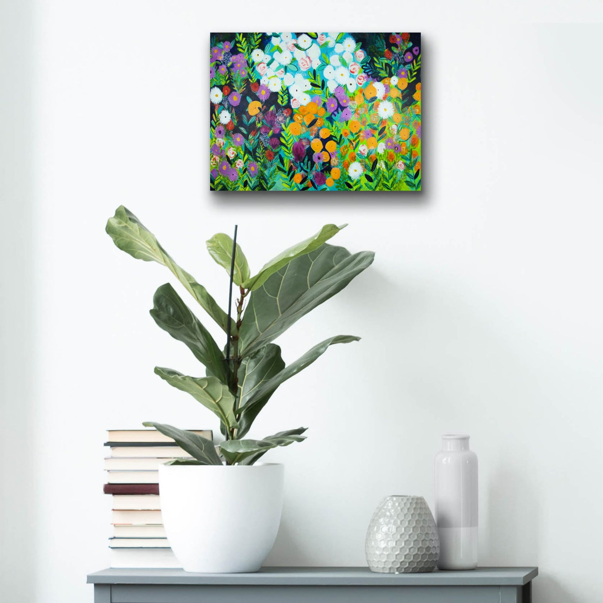 Epic Art 'Midnight Garden' by Shelley Hampe, Acrylic Glass Wall Art,16x12