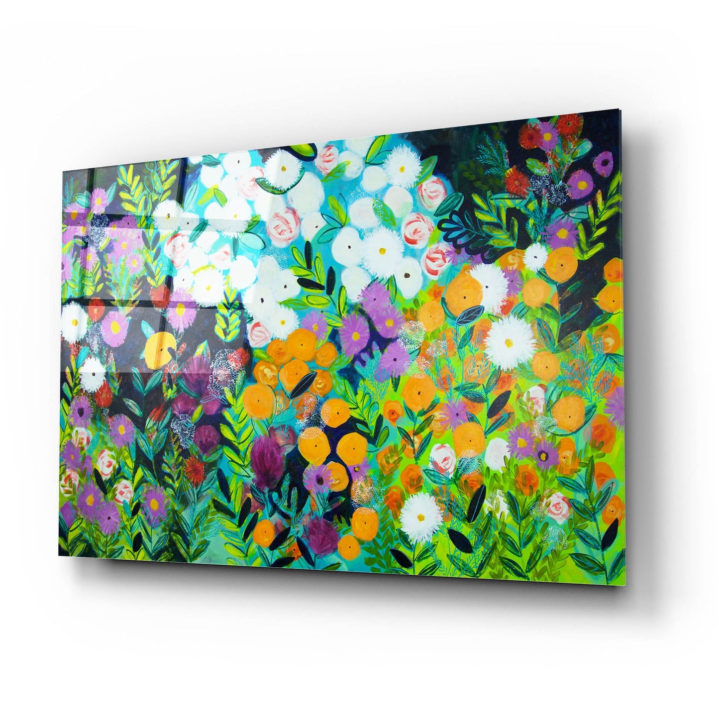 Epic Art 'Midnight Garden' by Shelley Hampe, Acrylic Glass Wall Art,24x16