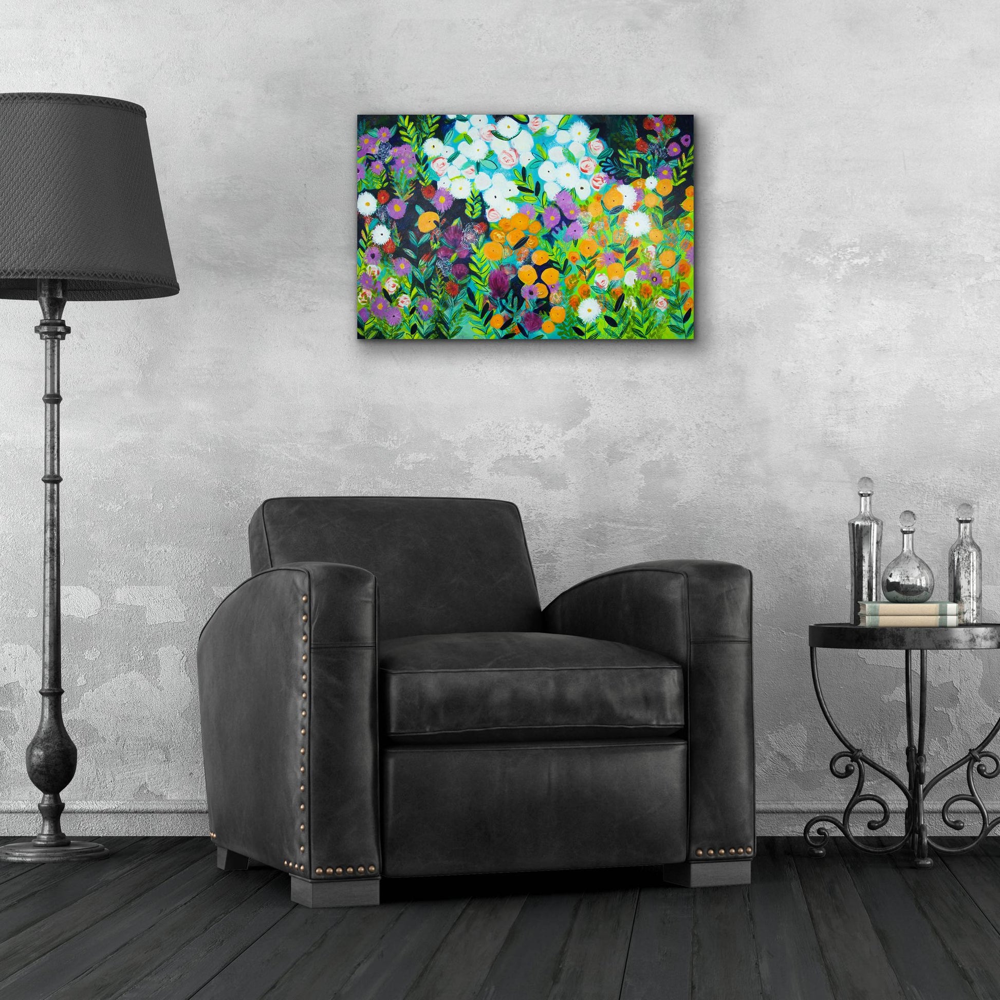 Epic Art 'Midnight Garden' by Shelley Hampe, Acrylic Glass Wall Art,24x16