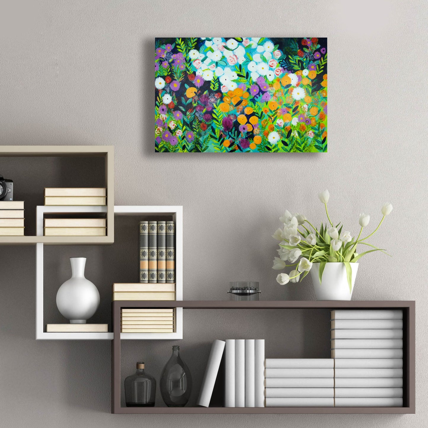 Epic Art 'Midnight Garden' by Shelley Hampe, Acrylic Glass Wall Art,24x16