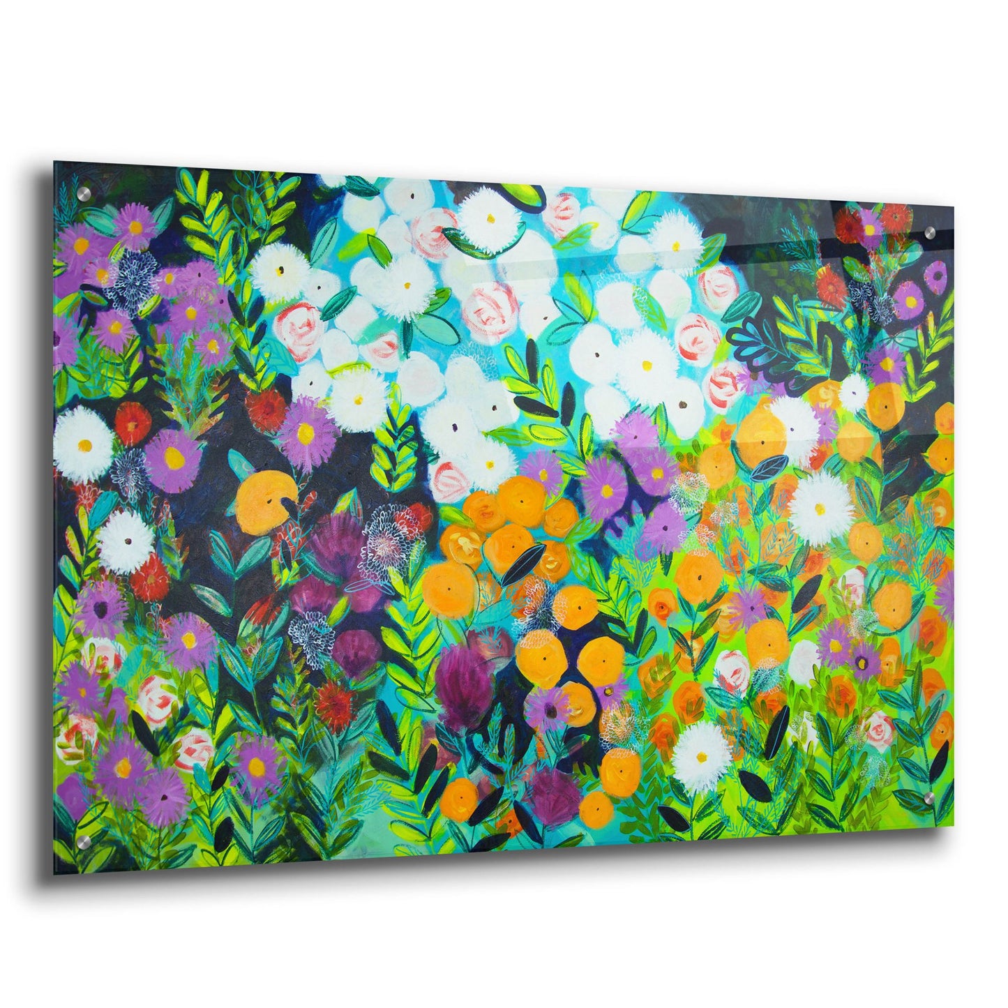 Epic Art 'Midnight Garden' by Shelley Hampe, Acrylic Glass Wall Art,36x24