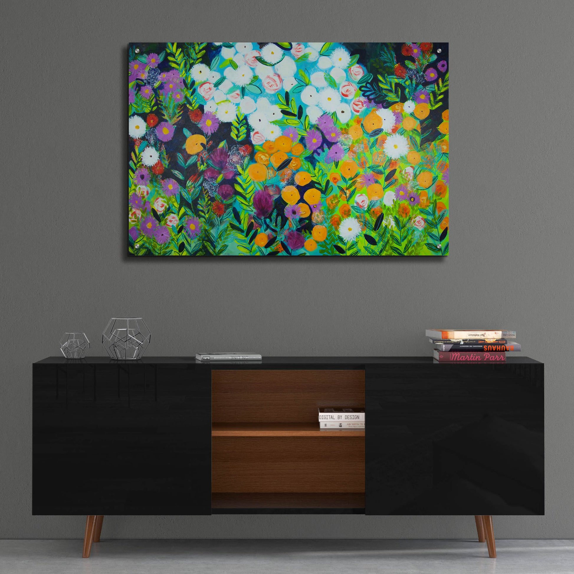 Epic Art 'Midnight Garden' by Shelley Hampe, Acrylic Glass Wall Art,36x24