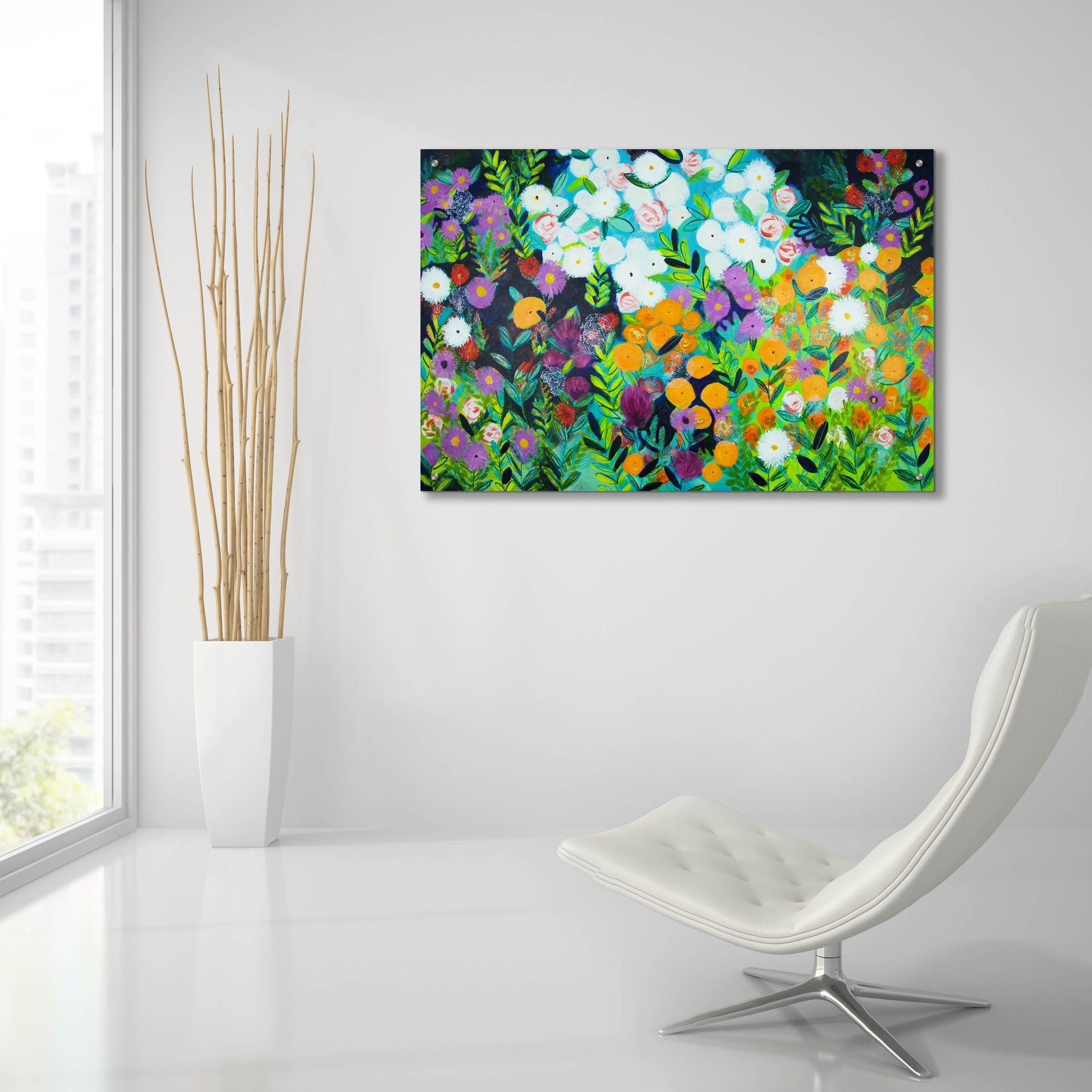 Epic Art 'Midnight Garden' by Shelley Hampe, Acrylic Glass Wall Art,36x24