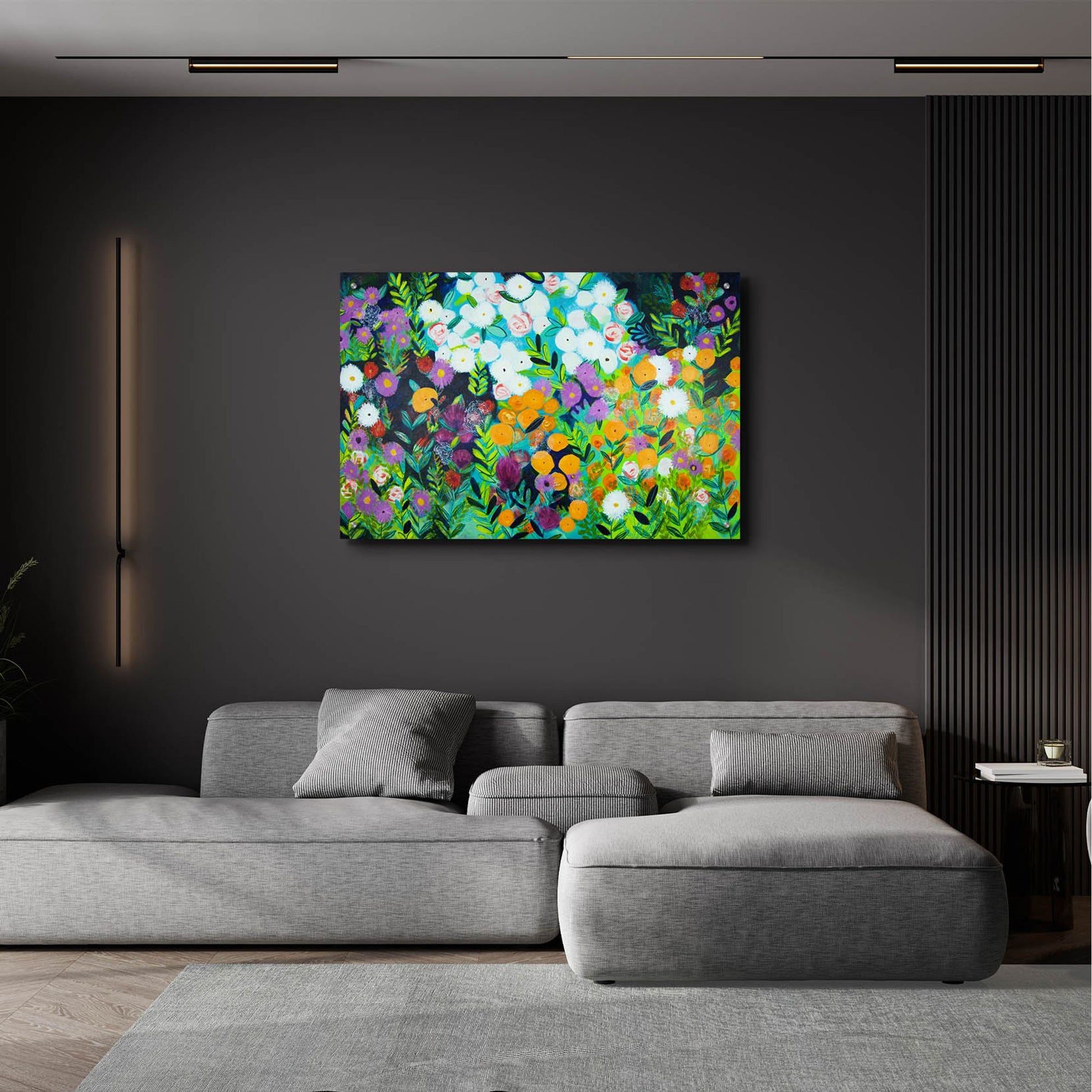 Epic Art 'Midnight Garden' by Shelley Hampe, Acrylic Glass Wall Art,36x24