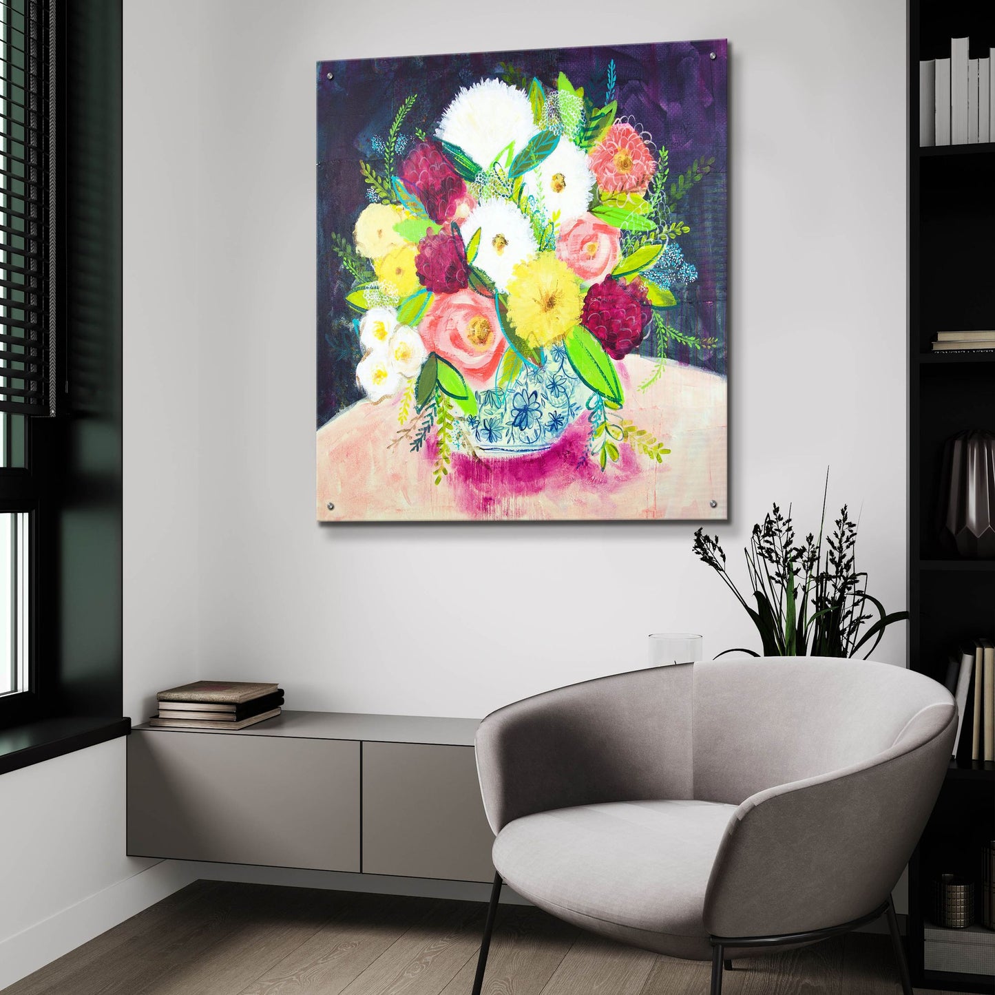 Epic Art 'Poetic Arrangement II' by Shelley Hampe, Acrylic Glass Wall Art,36x36