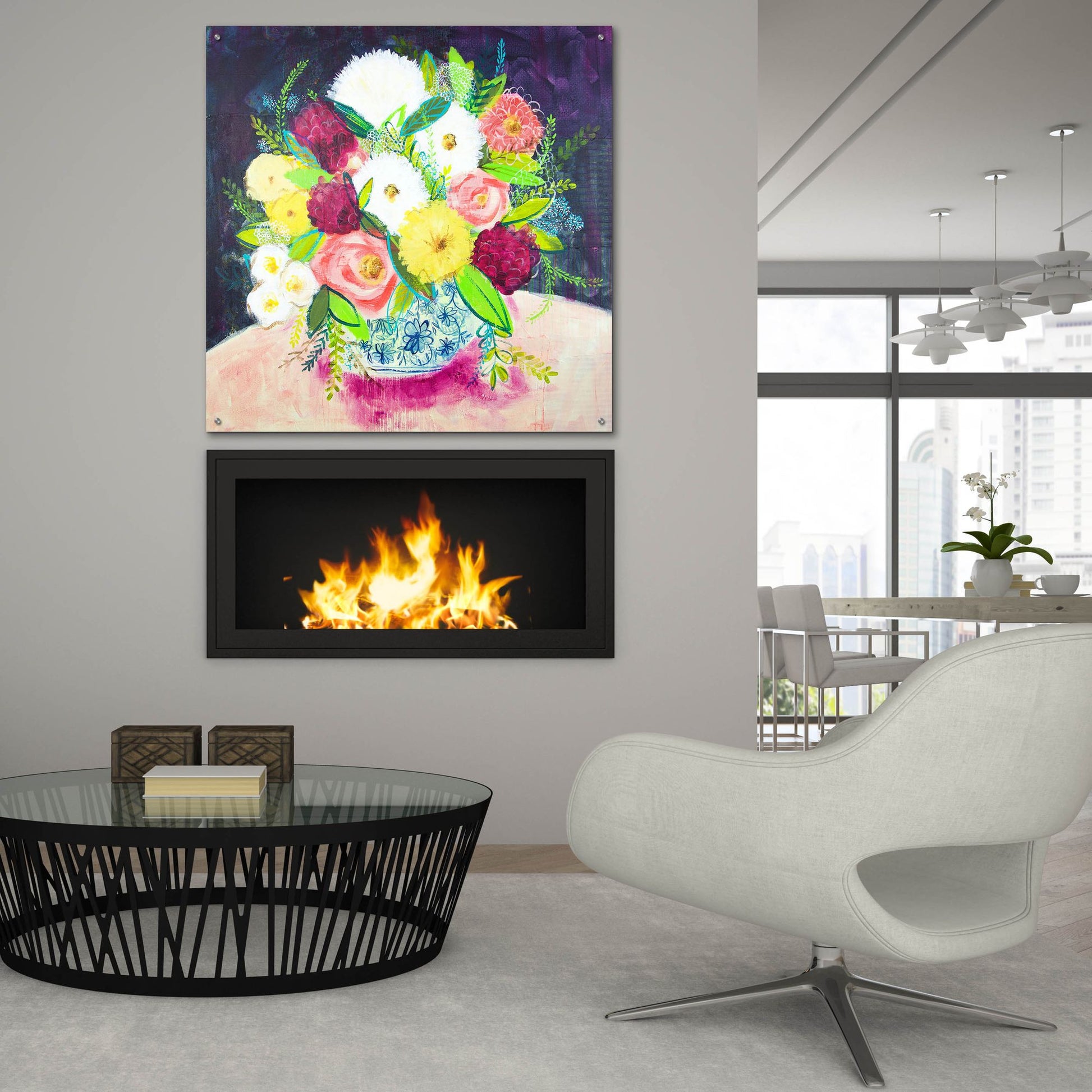 Epic Art 'Poetic Arrangement II' by Shelley Hampe, Acrylic Glass Wall Art,36x36