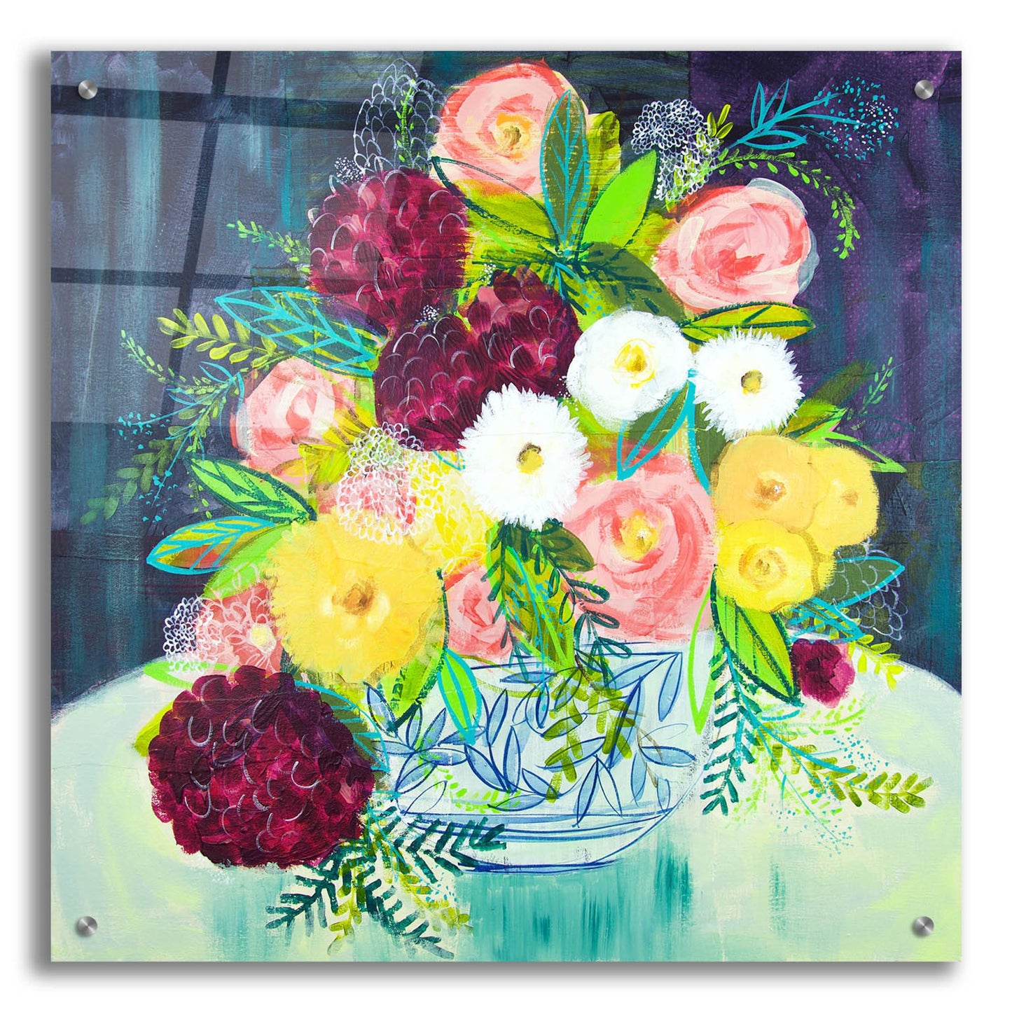 Epic Art 'Poetic Arrangement I' by Shelley Hampe, Acrylic Glass Wall Art,24x24