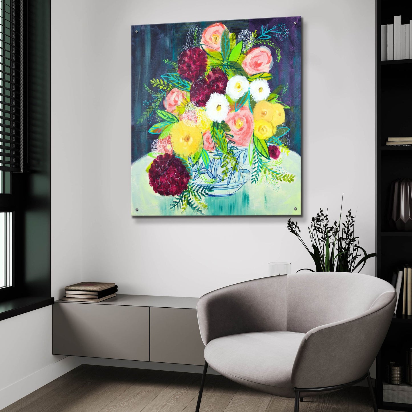 Epic Art 'Poetic Arrangement I' by Shelley Hampe, Acrylic Glass Wall Art,36x36