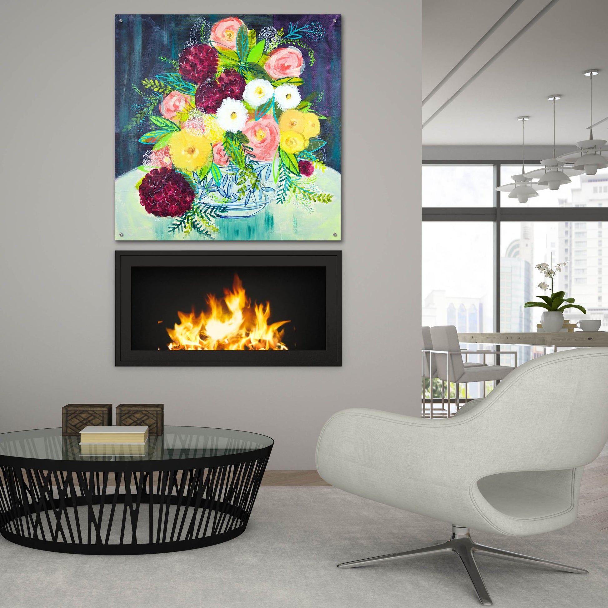 Epic Art 'Poetic Arrangement I' by Shelley Hampe, Acrylic Glass Wall Art,36x36