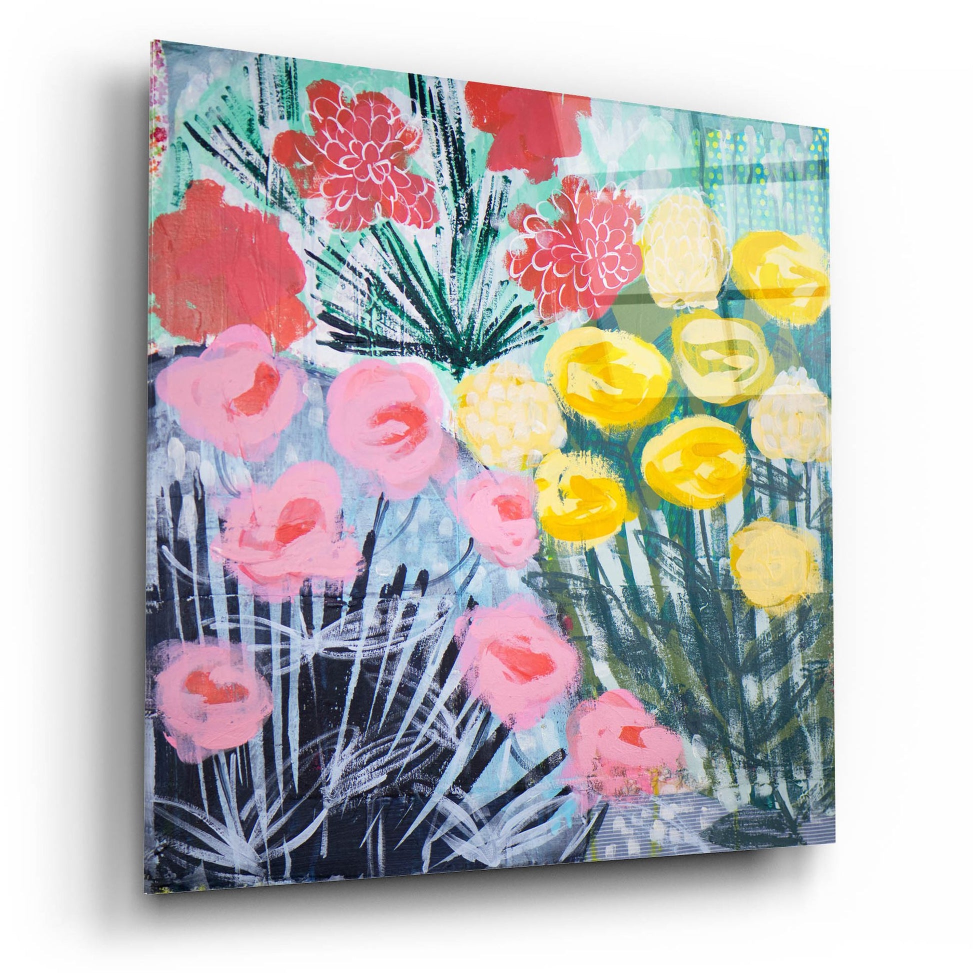 Epic Art 'Garden Excitment' by Shelley Hampe, Acrylic Glass Wall Art,12x12