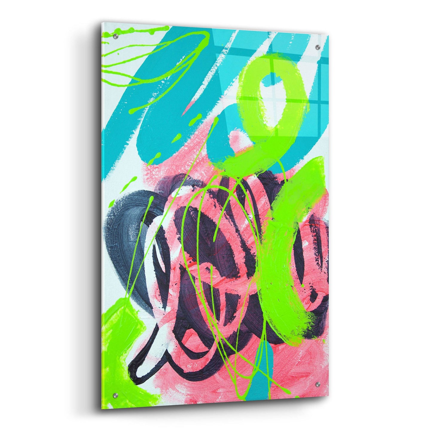 Epic Art 'Bright Energy I' by Shelley Hampe, Acrylic Glass Wall Art,24x36