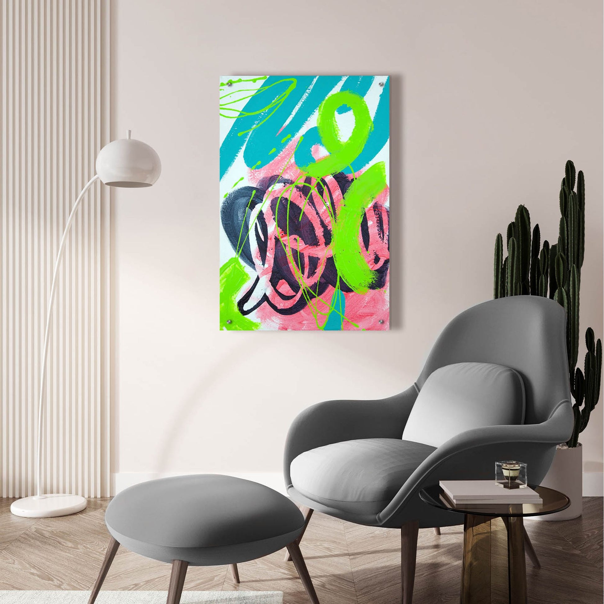 Epic Art 'Bright Energy I' by Shelley Hampe, Acrylic Glass Wall Art,24x36