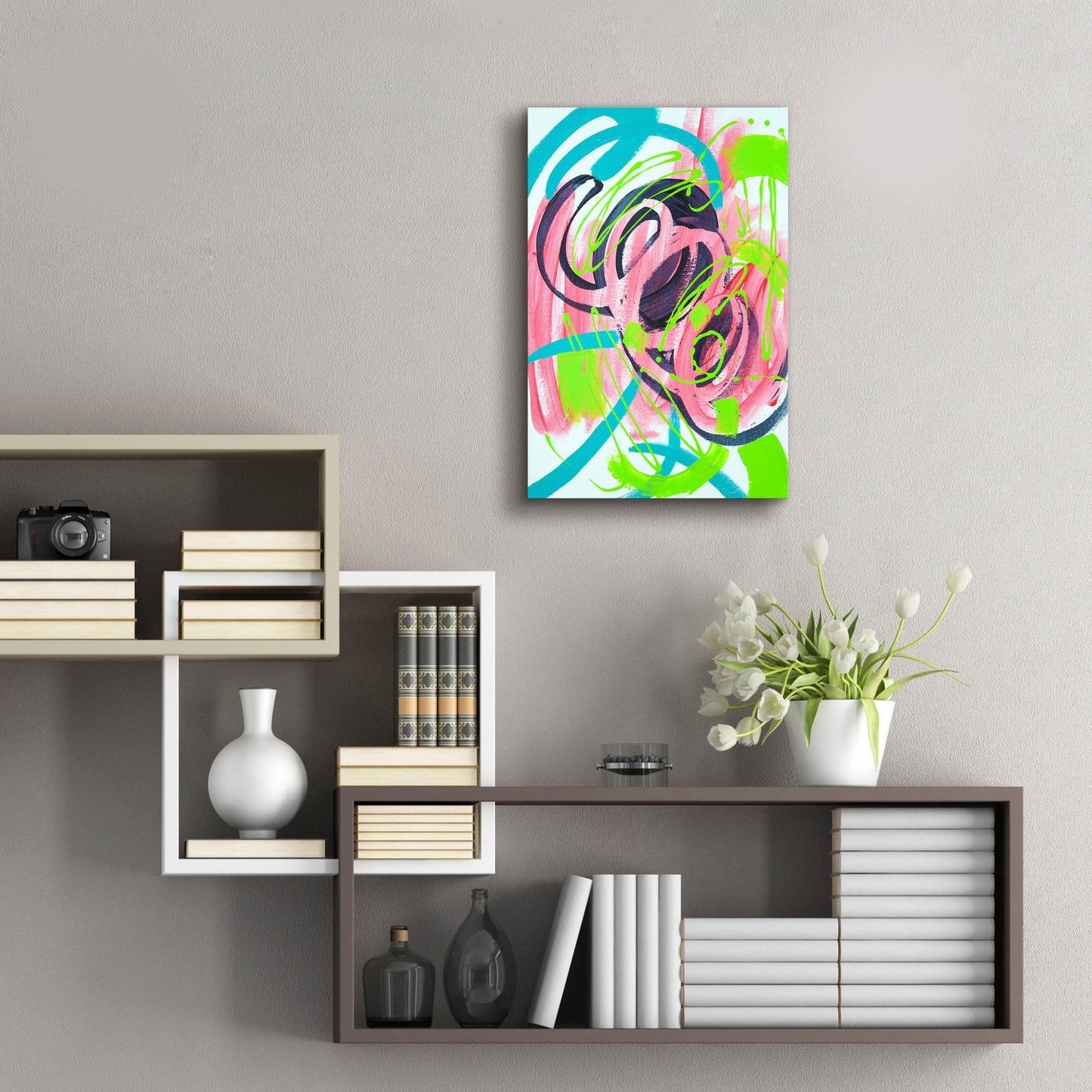 Epic Art 'Bright Energy IIII' by Shelley Hampe, Acrylic Glass Wall Art,16x24