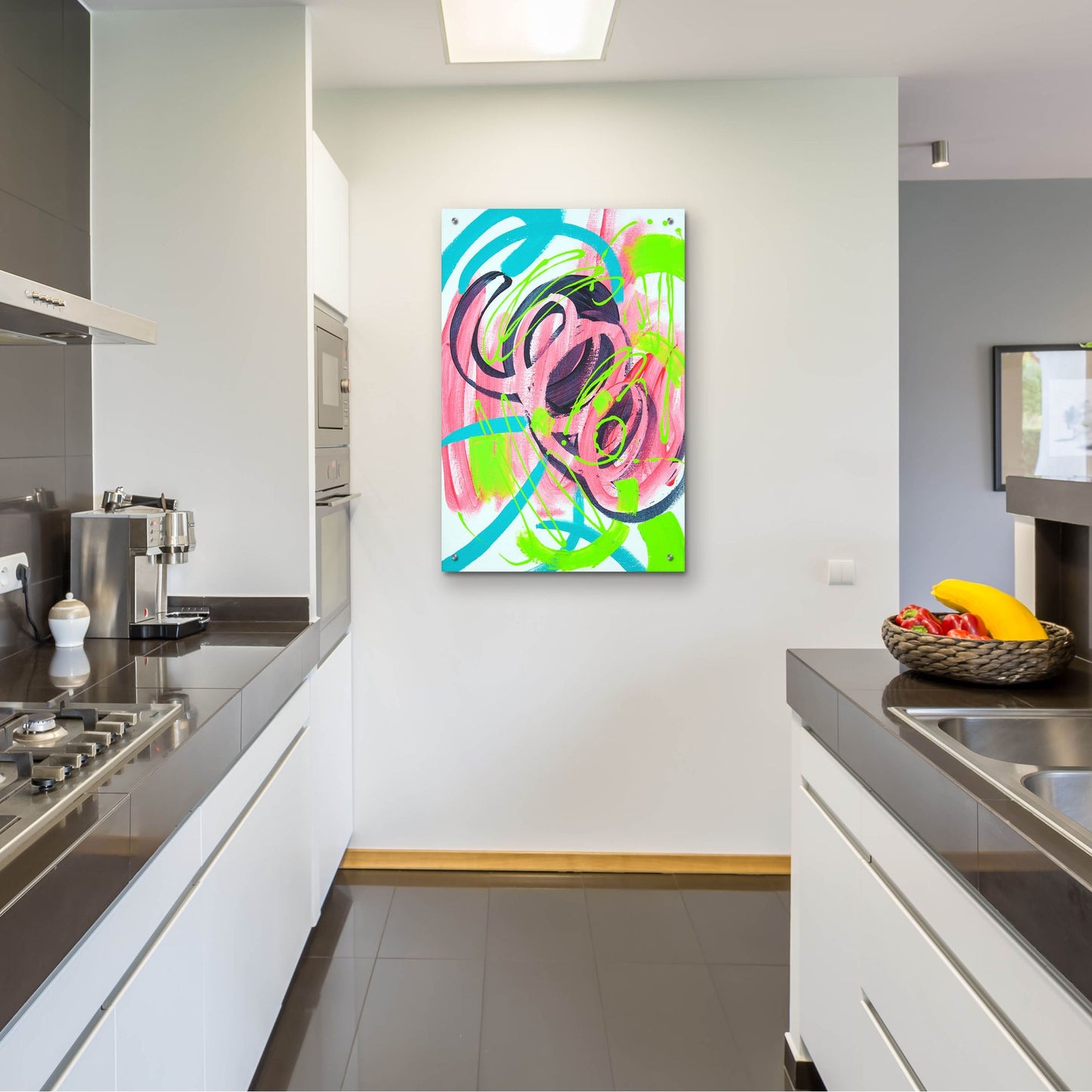 Epic Art 'Bright Energy IIII' by Shelley Hampe, Acrylic Glass Wall Art,24x36