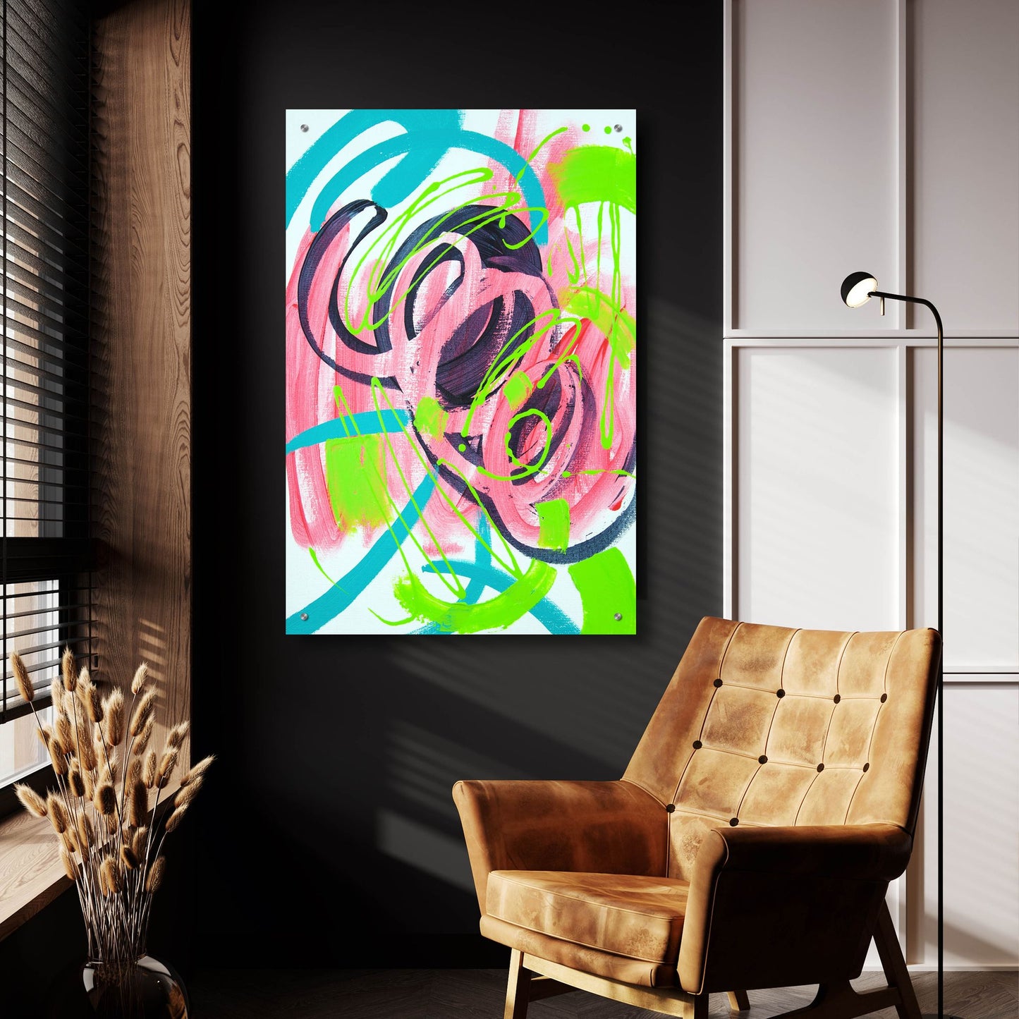 Epic Art 'Bright Energy IIII' by Shelley Hampe, Acrylic Glass Wall Art,24x36