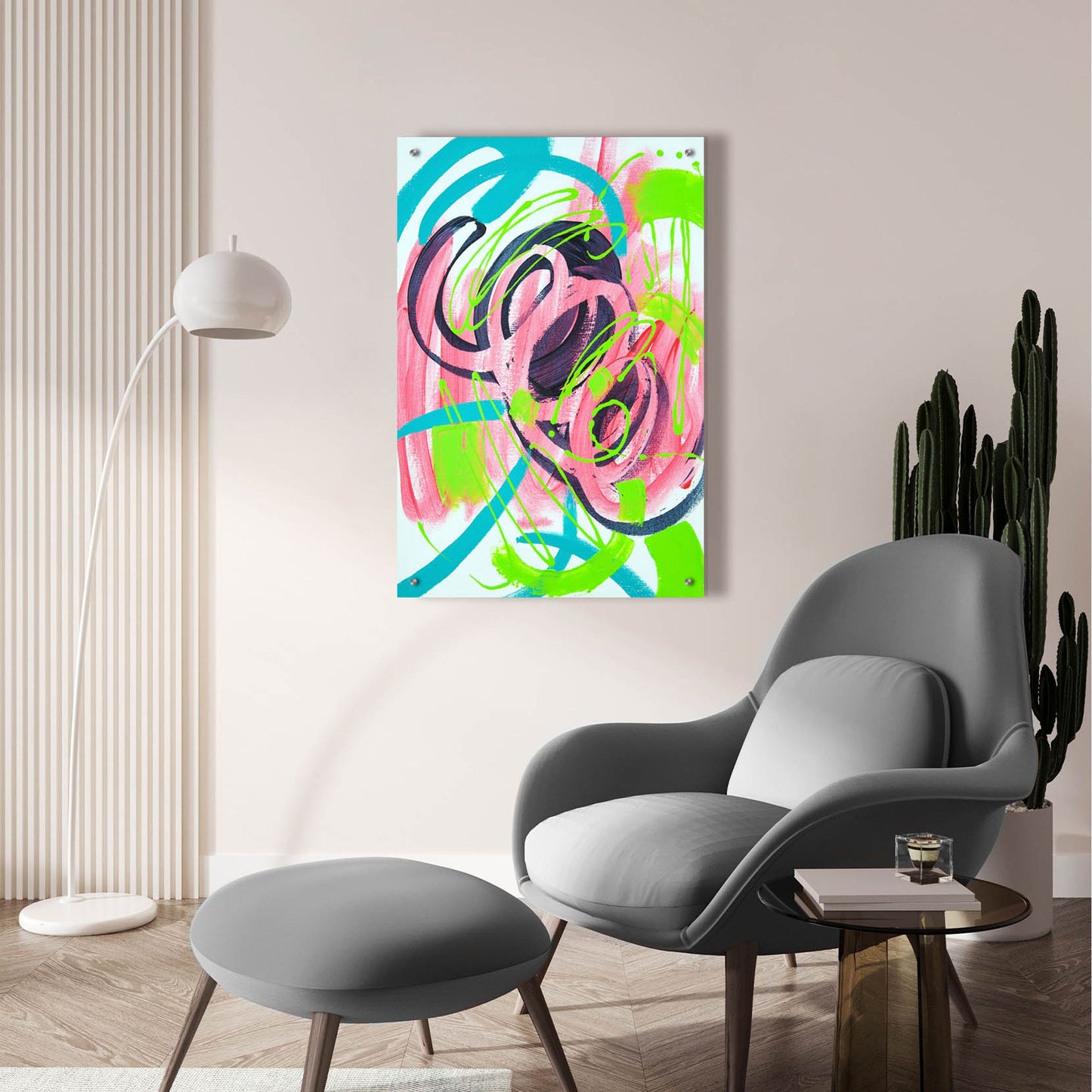 Epic Art 'Bright Energy IIII' by Shelley Hampe, Acrylic Glass Wall Art,24x36