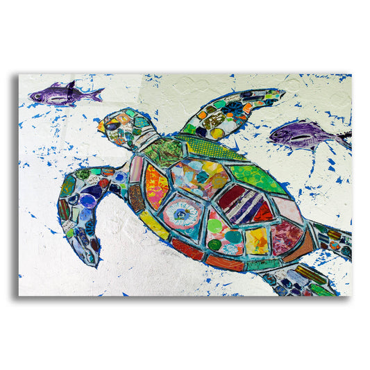 Epic Art 'Silver Sea Turtle' by St. Hilaire Elizabeth, Acrylic Glass Wall Art