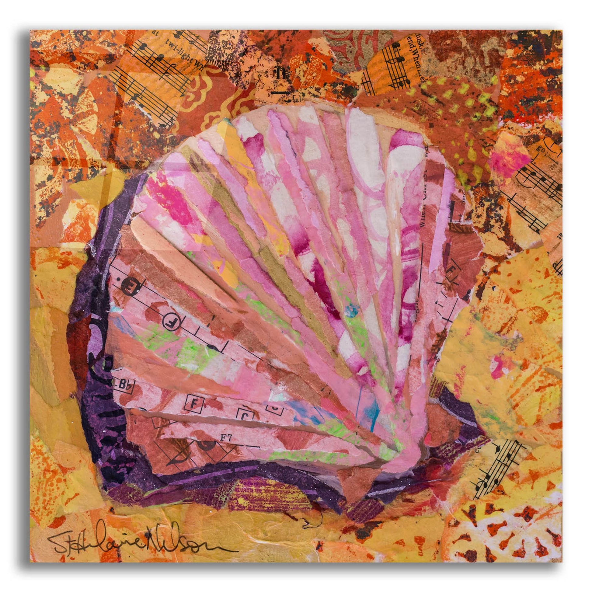 Epic Art 'Sunny Scallop' by St. Hilaire Elizabeth, Acrylic Glass Wall Art