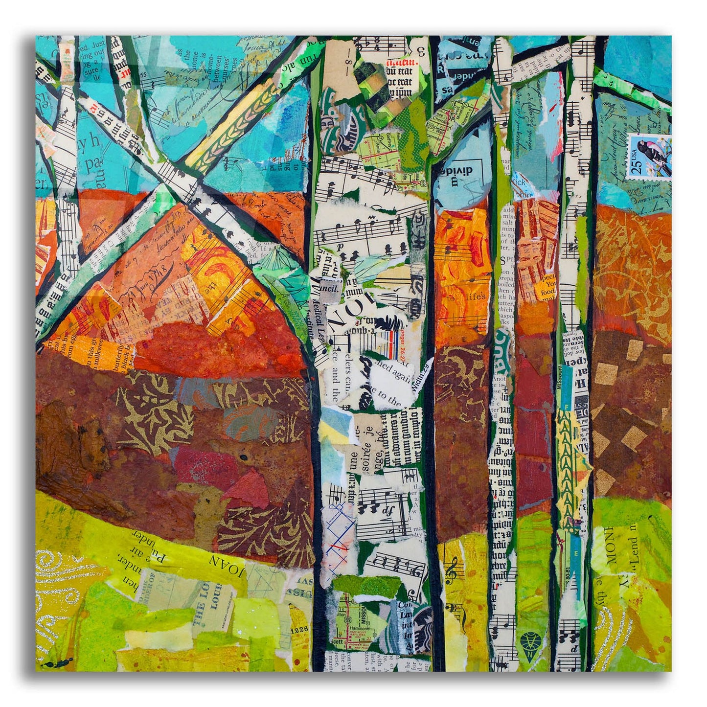 Epic Art 'Fall Trees 2' by St. Hilaire Elizabeth, Acrylic Glass Wall Art,36x36