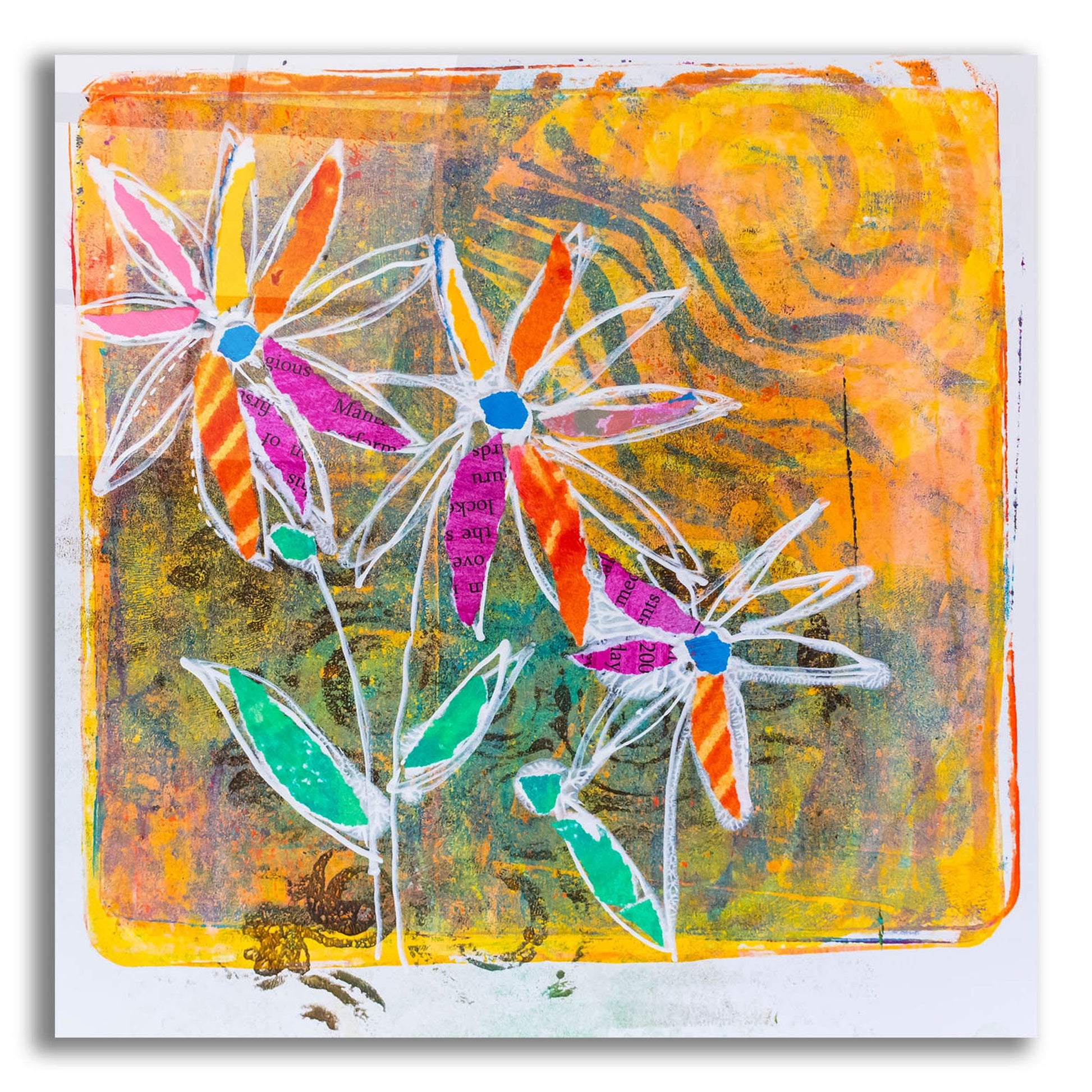 Epic Art 'Sunny Blooms' by St. Hilaire Elizabeth, Acrylic Glass Wall Art