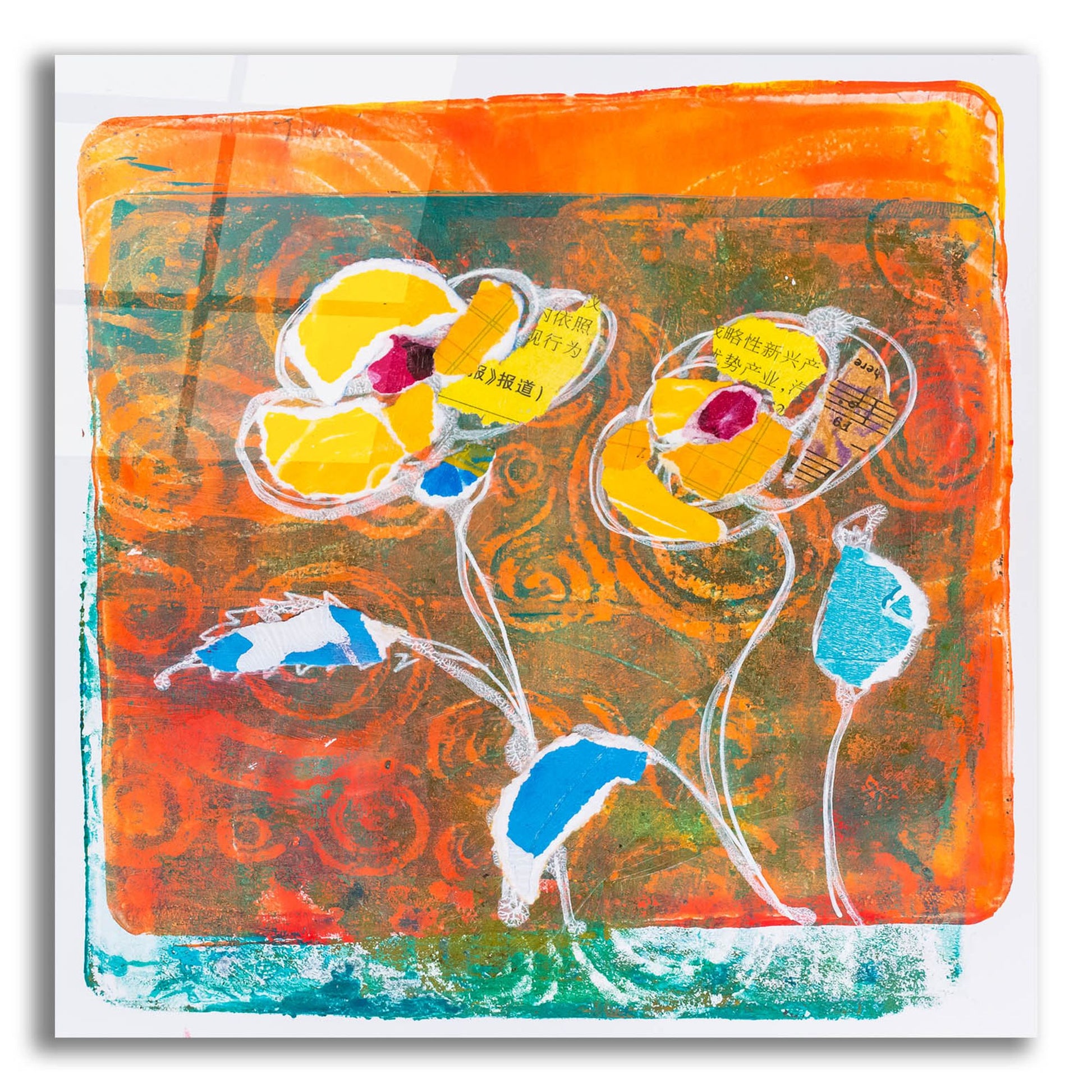 Epic Art 'Yellow Petals' by St. Hilaire Elizabeth, Acrylic Glass Wall Art