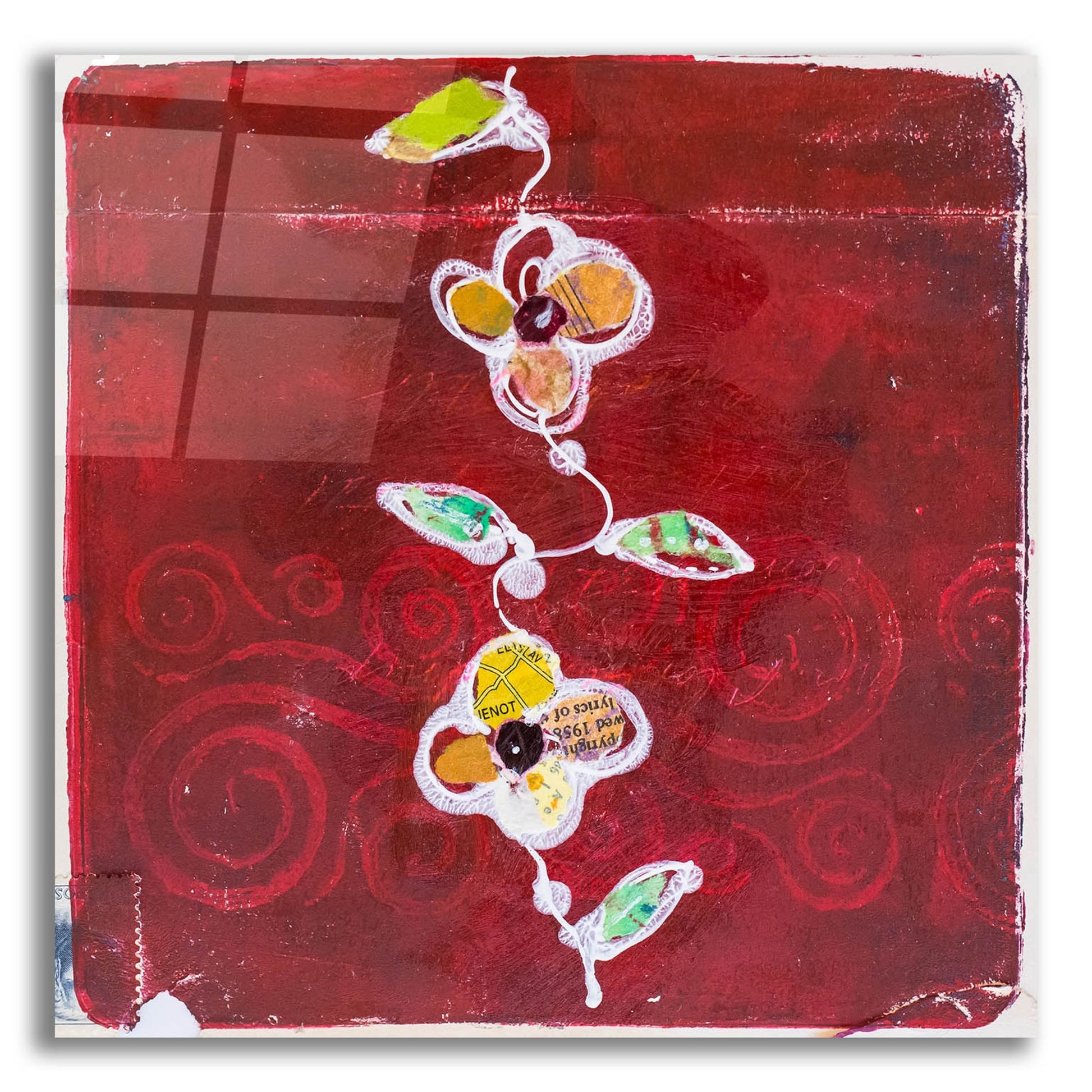 Epic Art 'Red Blooms' by St. Hilaire Elizabeth, Acrylic Glass Wall Art