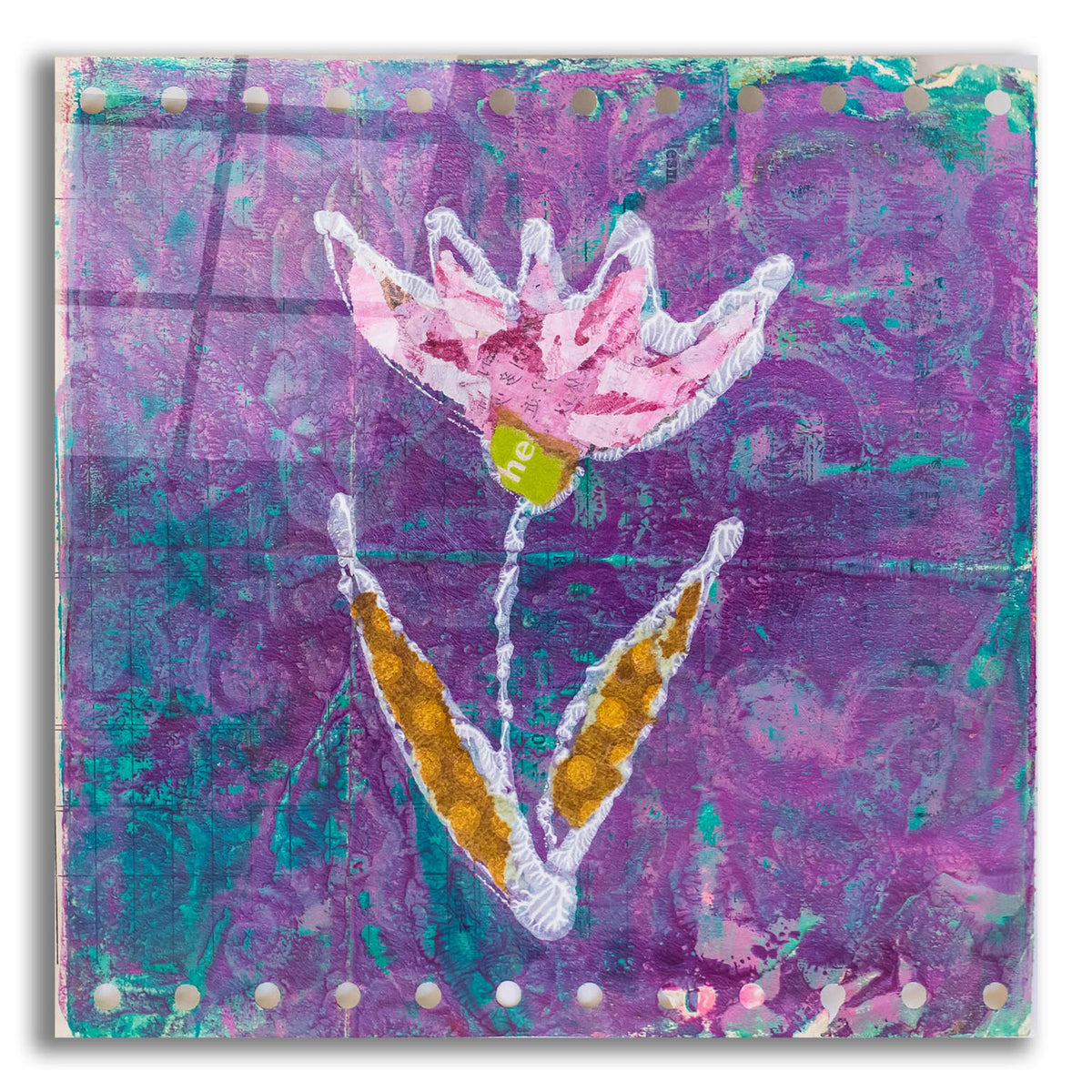 Epic Art 'Violet Tulip' by St. Hilaire Elizabeth, Acrylic Glass Wall Art,12x12