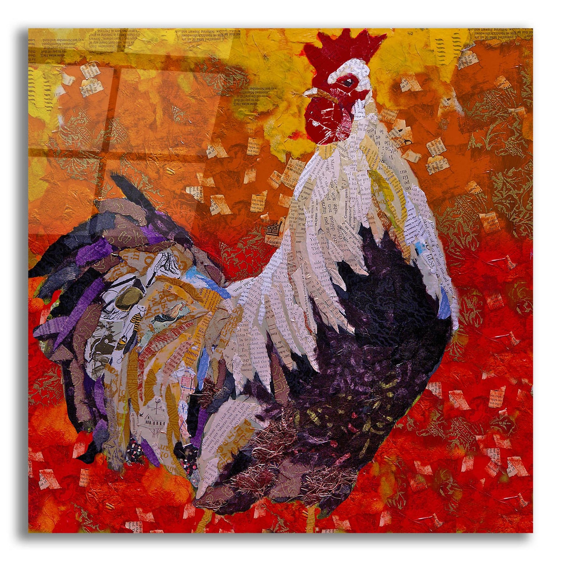 Epic Art 'Cock-A-Doodle D' by St. Hilaire Elizabeth, Acrylic Glass Wall Art