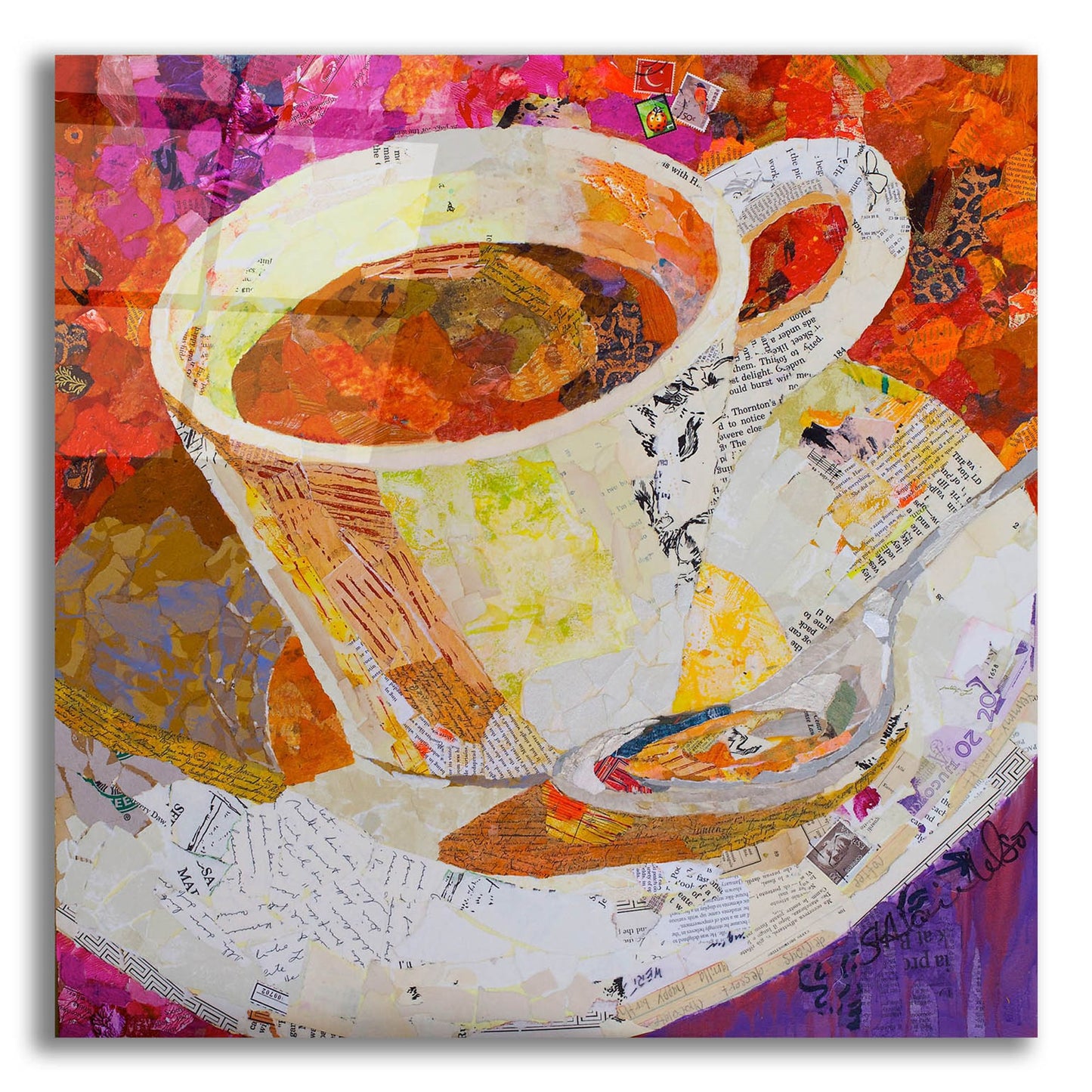 Epic Art 'Cafe au Lait' by St. Hilaire Elizabeth, Acrylic Glass Wall Art,12x12