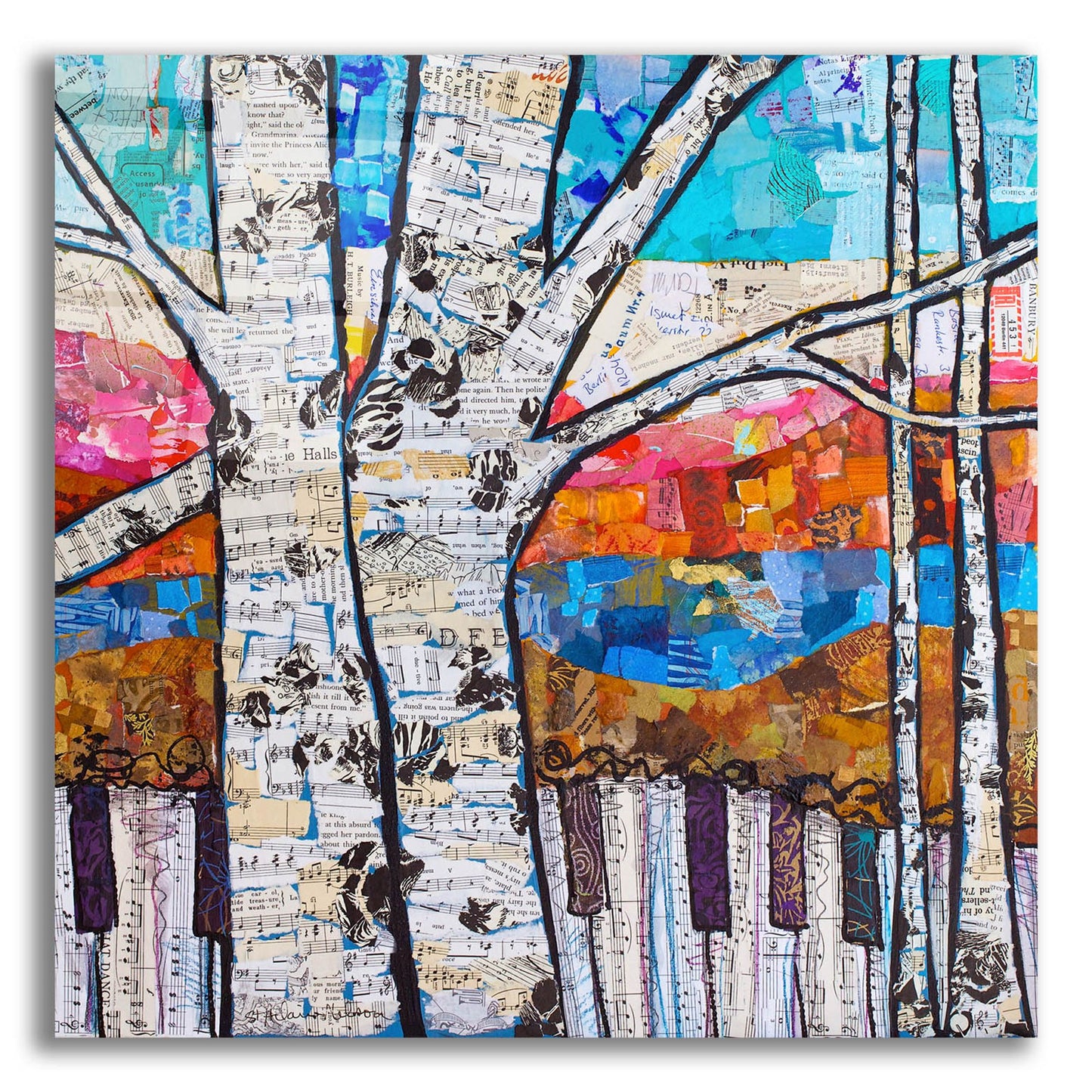 Epic Art 'Birch Keys 2' by St. Hilaire Elizabeth, Acrylic Glass Wall Art,36x36