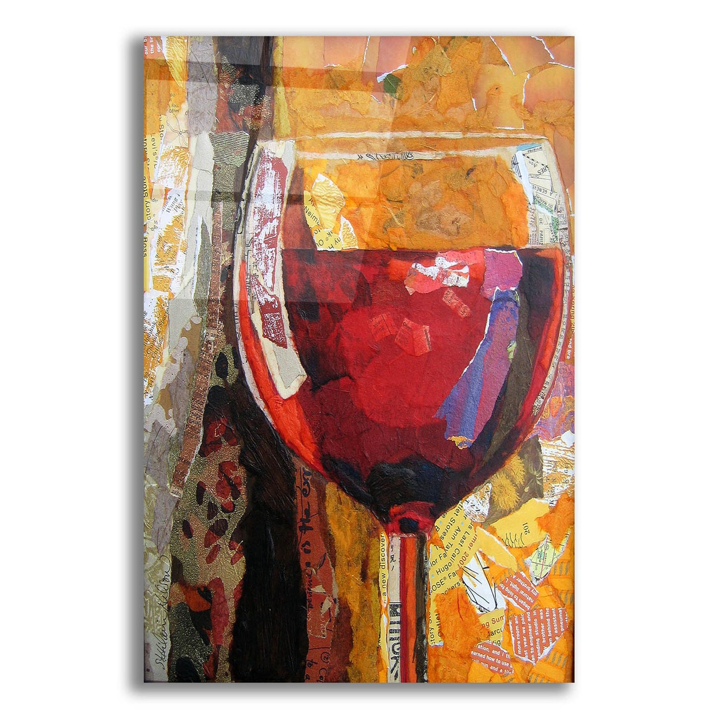 Epic Art 'Vino' by St. Hilaire Elizabeth, Acrylic Glass Wall Art,16x24