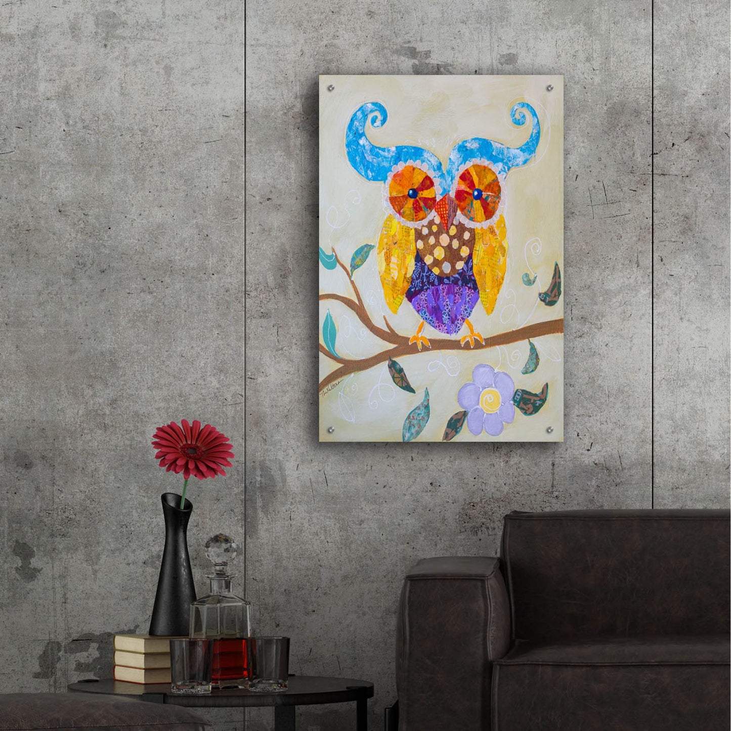 Epic Art 'Owl Always Love You' by St. Hilaire Elizabeth, Acrylic Glass Wall Art,24x36