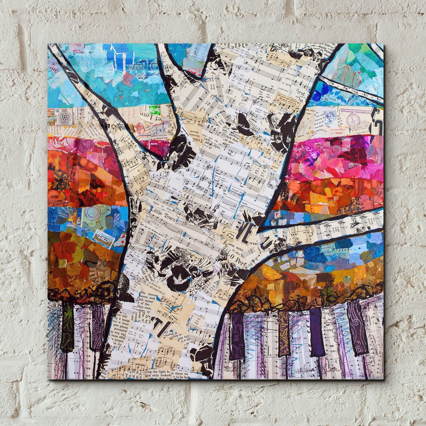 Epic Art 'Birch Keys 1' by St. Hilaire Elizabeth, Acrylic Glass Wall Art,12x12