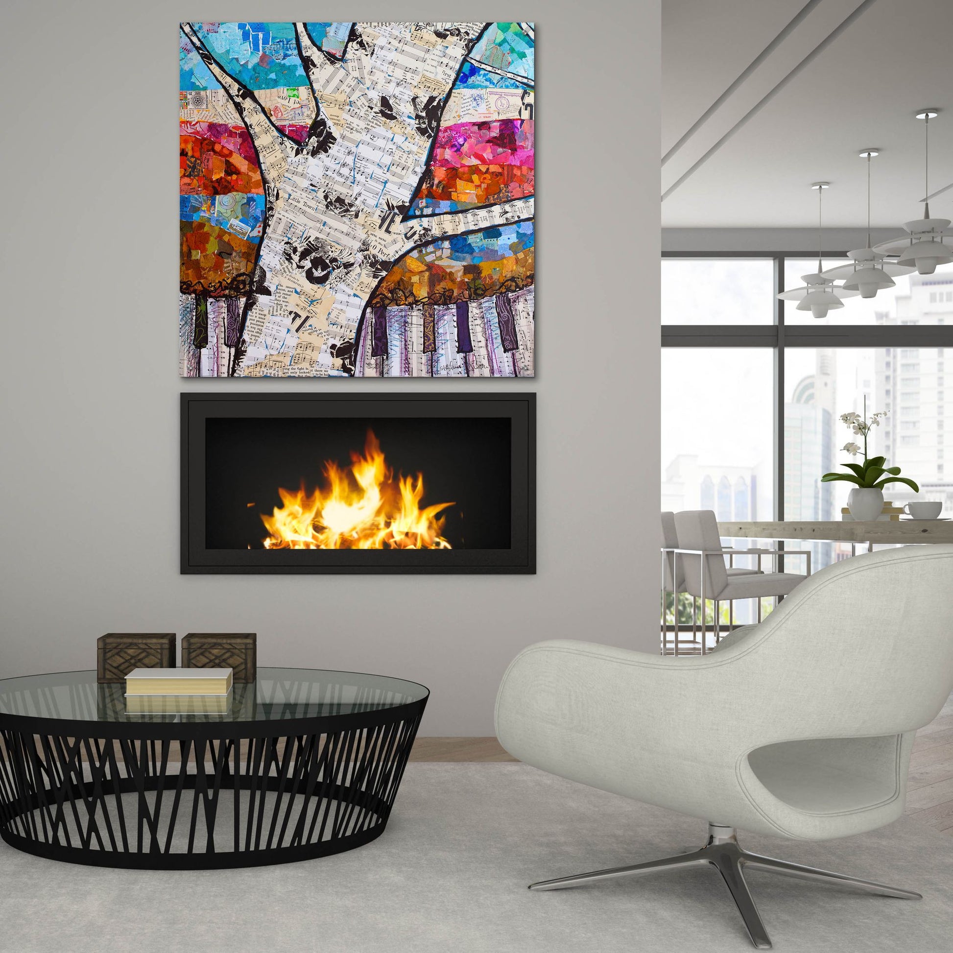 Epic Art 'Birch Keys 1' by St. Hilaire Elizabeth, Acrylic Glass Wall Art,36x36