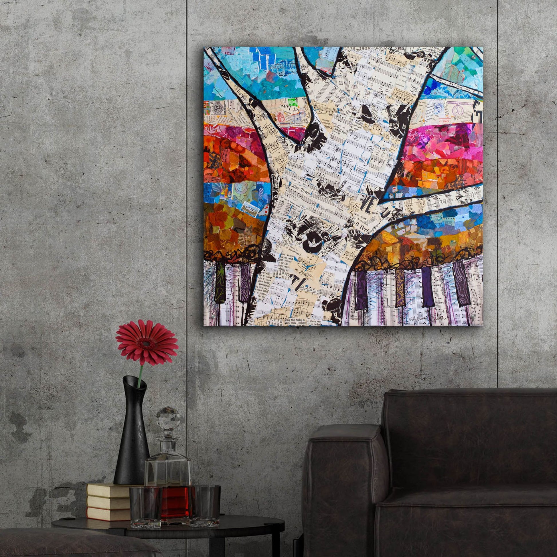 Epic Art 'Birch Keys 1' by St. Hilaire Elizabeth, Acrylic Glass Wall Art,36x36