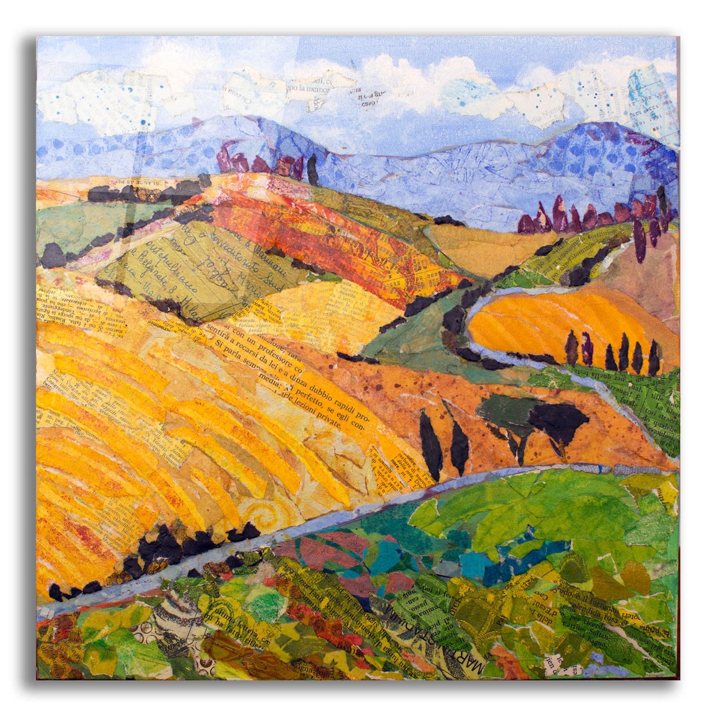 Epic Art 'Tuscany Rolling Hills' by St. Hilaire Elizabeth, Acrylic Glass Wall Art