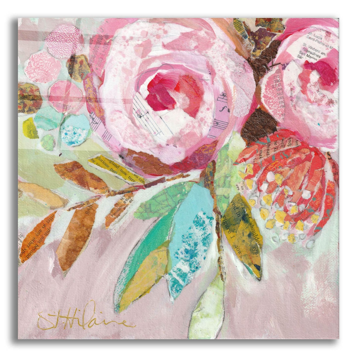 Epic Art 'Dream Floral 3' by St. Hilaire Elizabeth, Acrylic Glass Wall Art